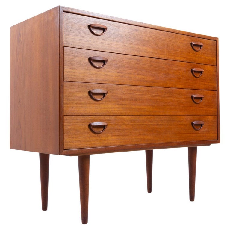 Vintage Danish Teak Chest of Drawers by Kai Kristiansen for FM 1960s at 1stDibs