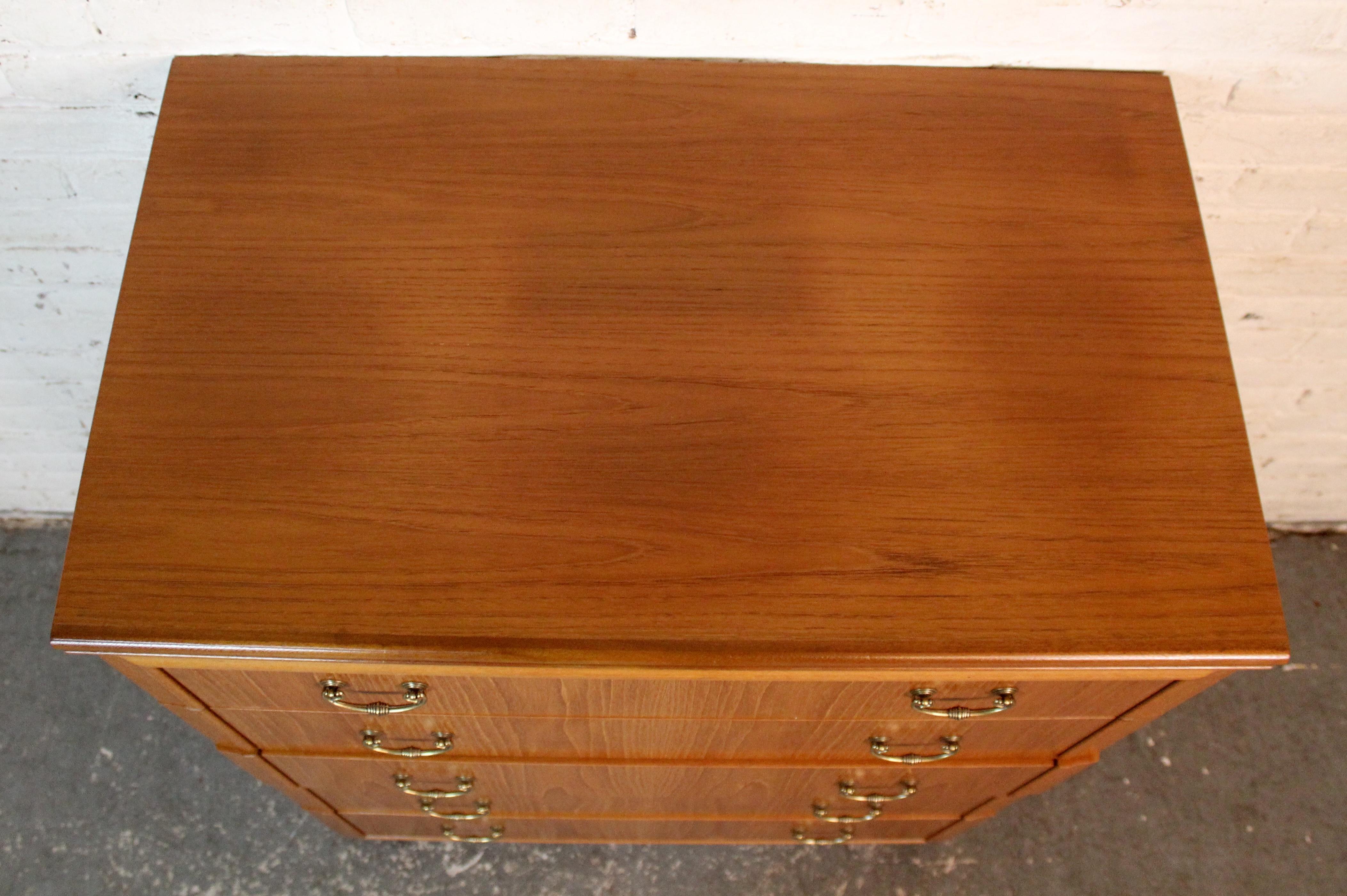 20th Century Vintage Danish Teak Chest of Drawers For Sale