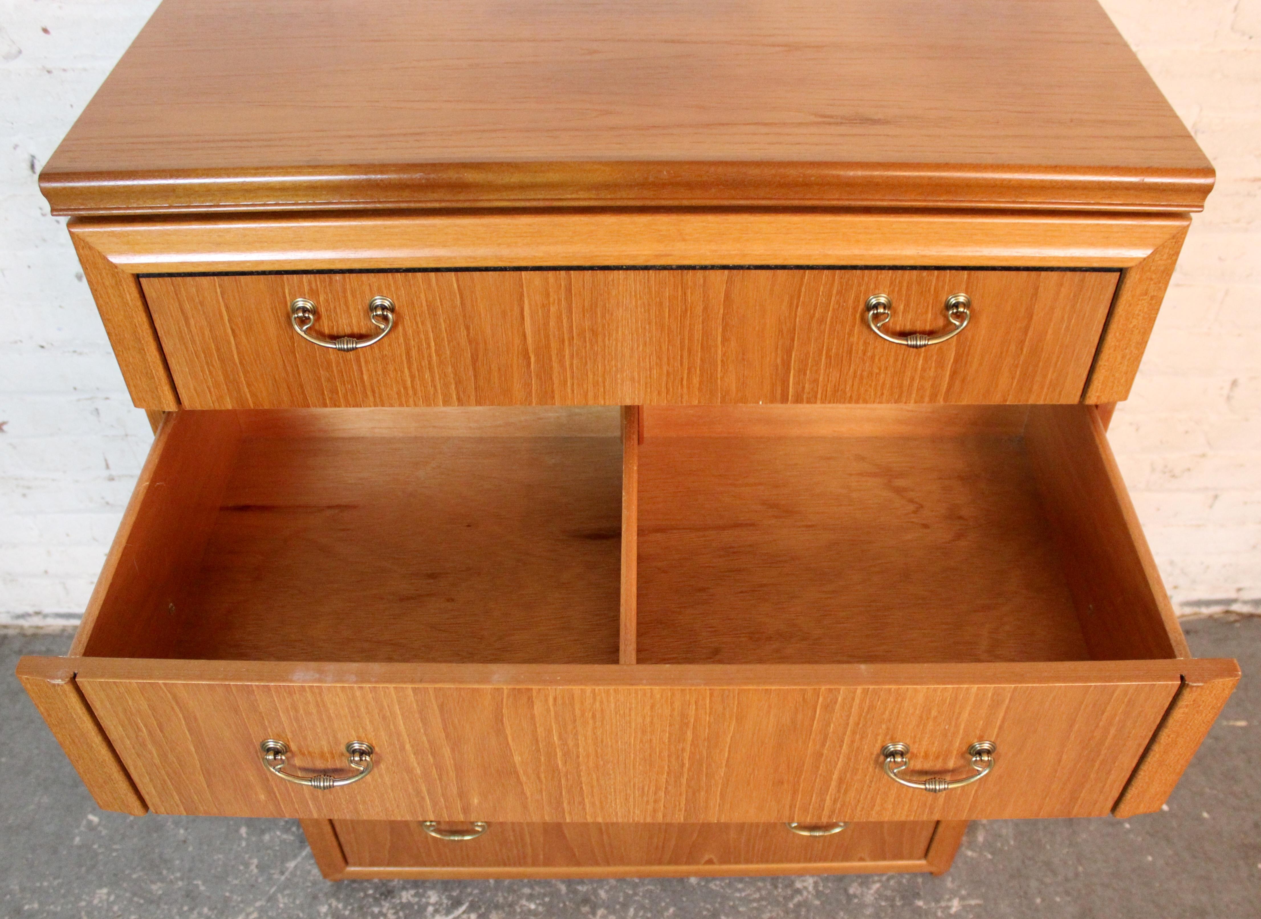 Vintage Danish Teak Chest of Drawers For Sale 2