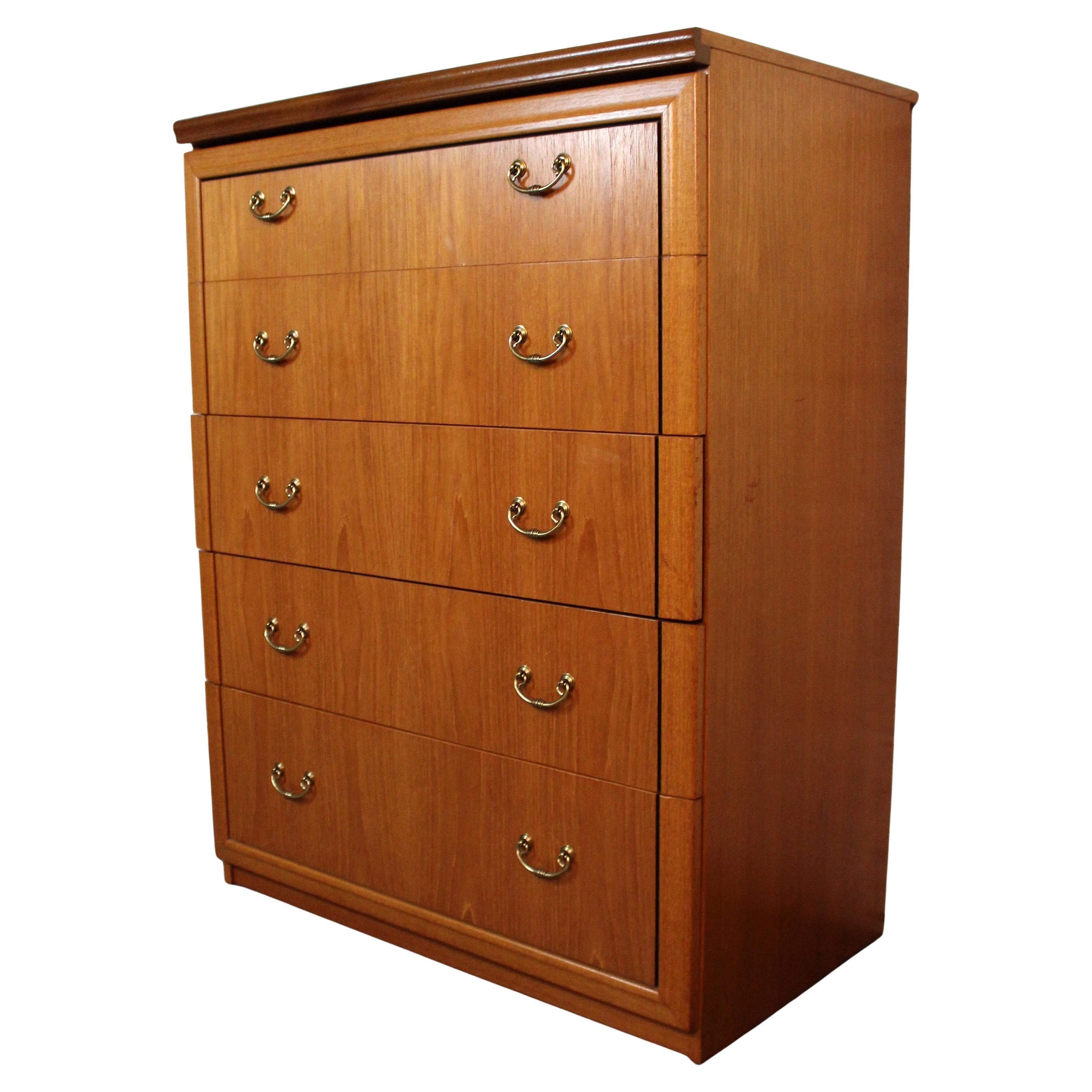 Vintage Danish Teak Chest of Drawers For Sale