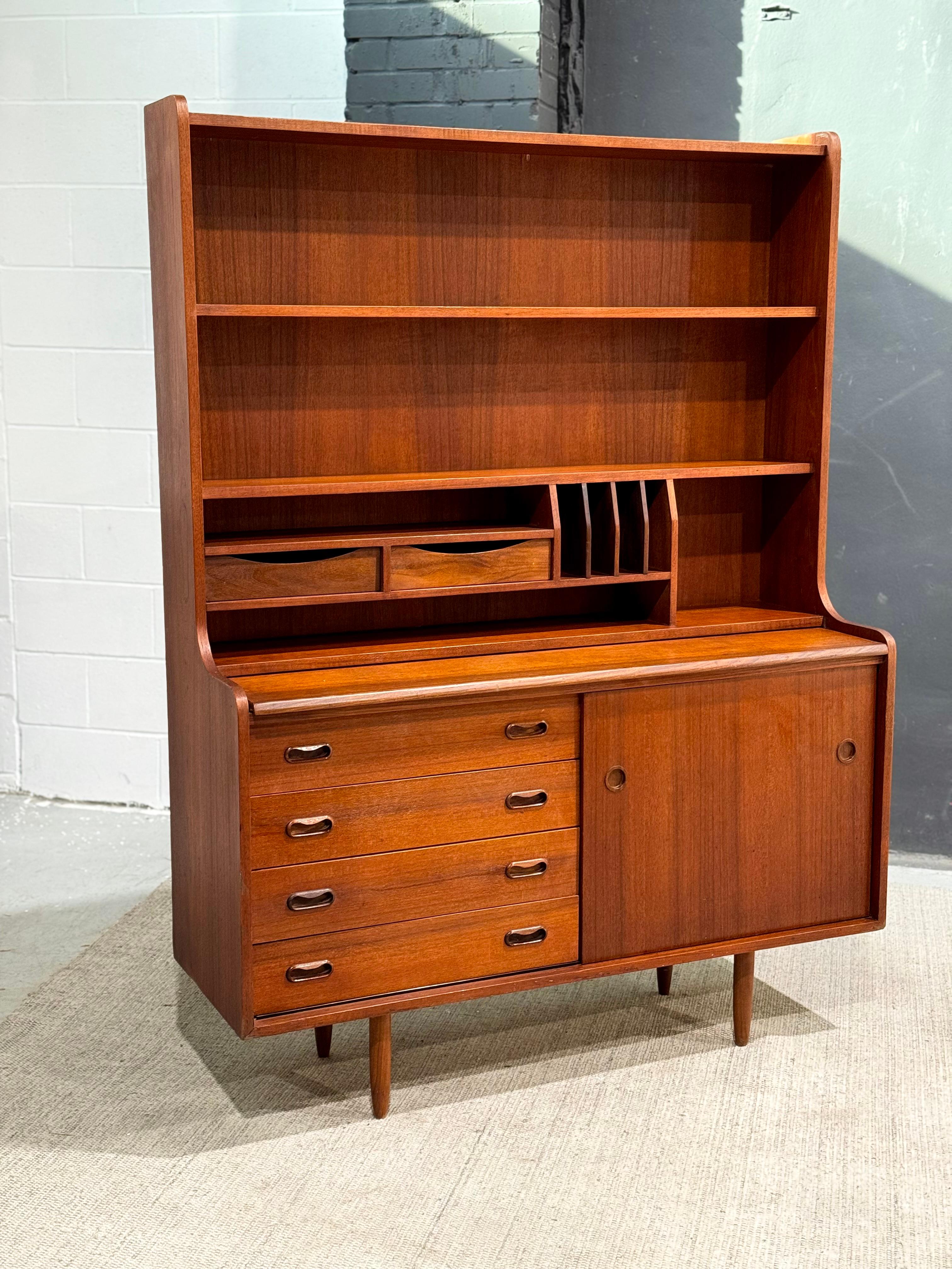 Mid-Century Modern Vintage Danish Teak Credenza / Secretary Desk  For Sale