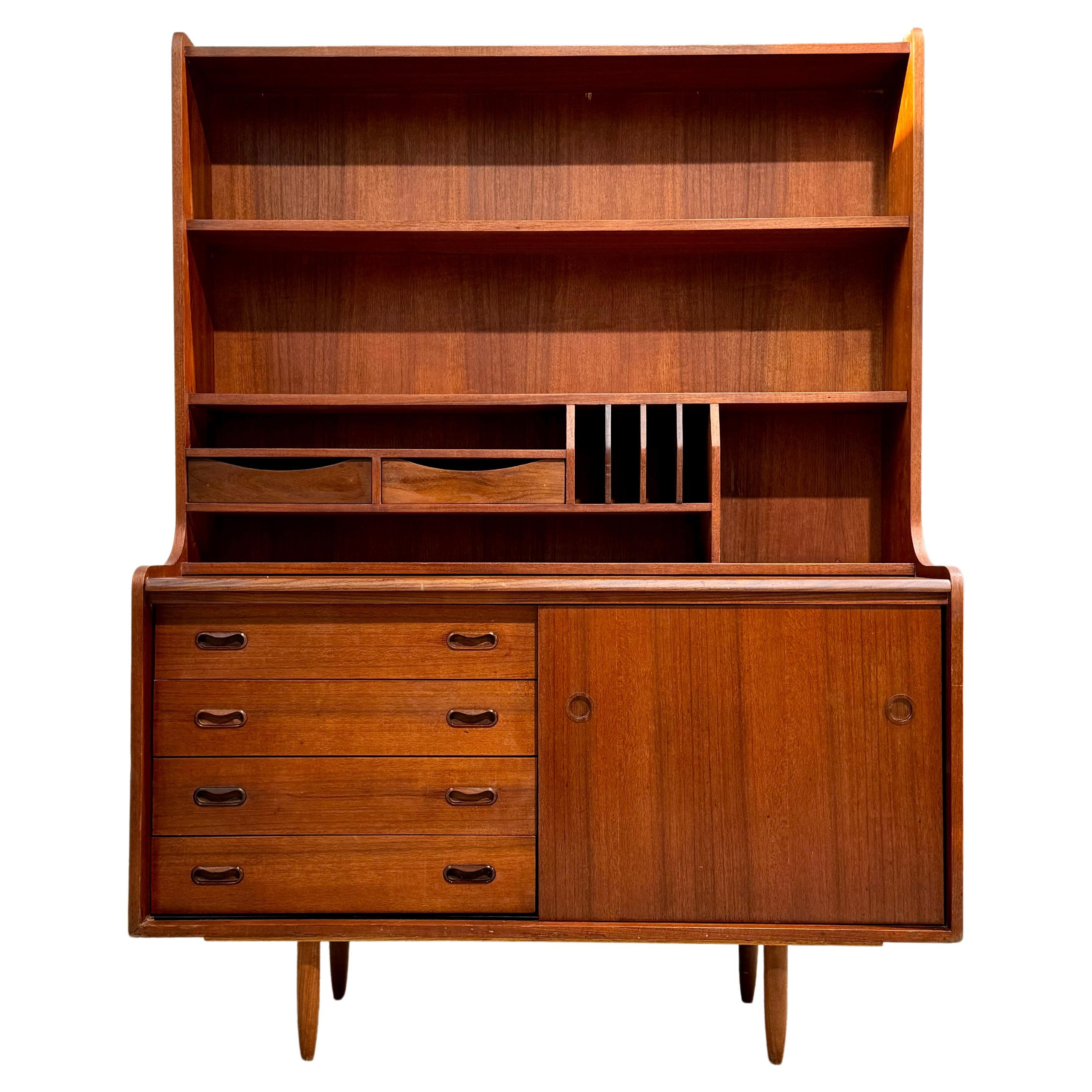 Vintage Danish Teak Credenza / Secretary Desk  For Sale