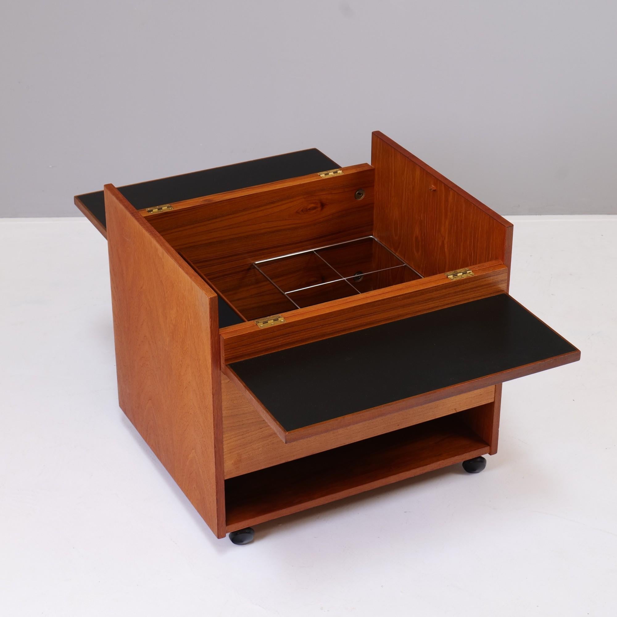 Vintage Danish Teak Cube Bar Cabinet by Randers Møbelfabrik 4