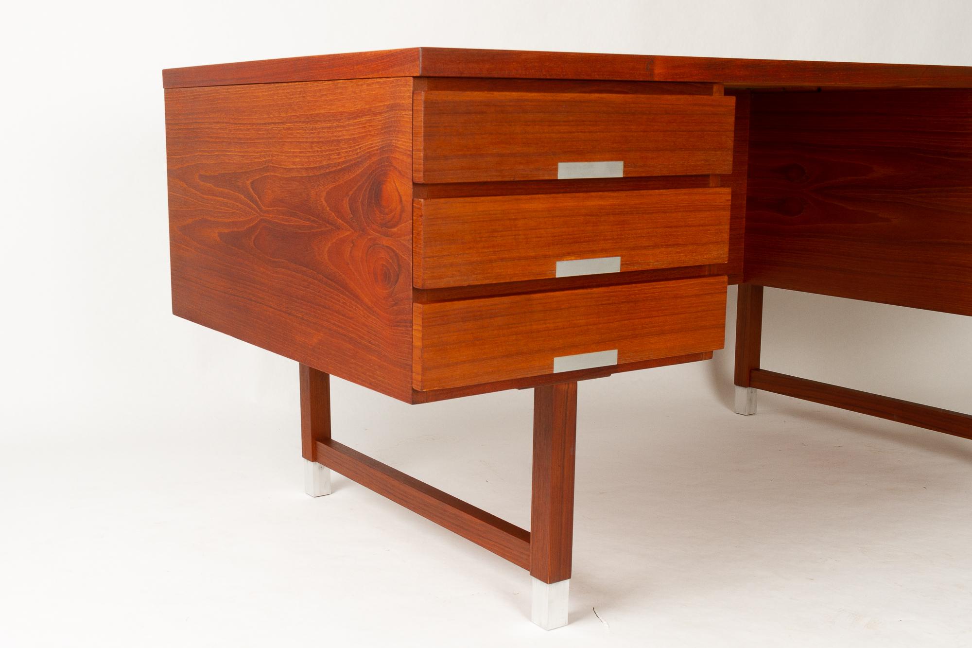 Vintage Danish Teak Desk, 1960s 6