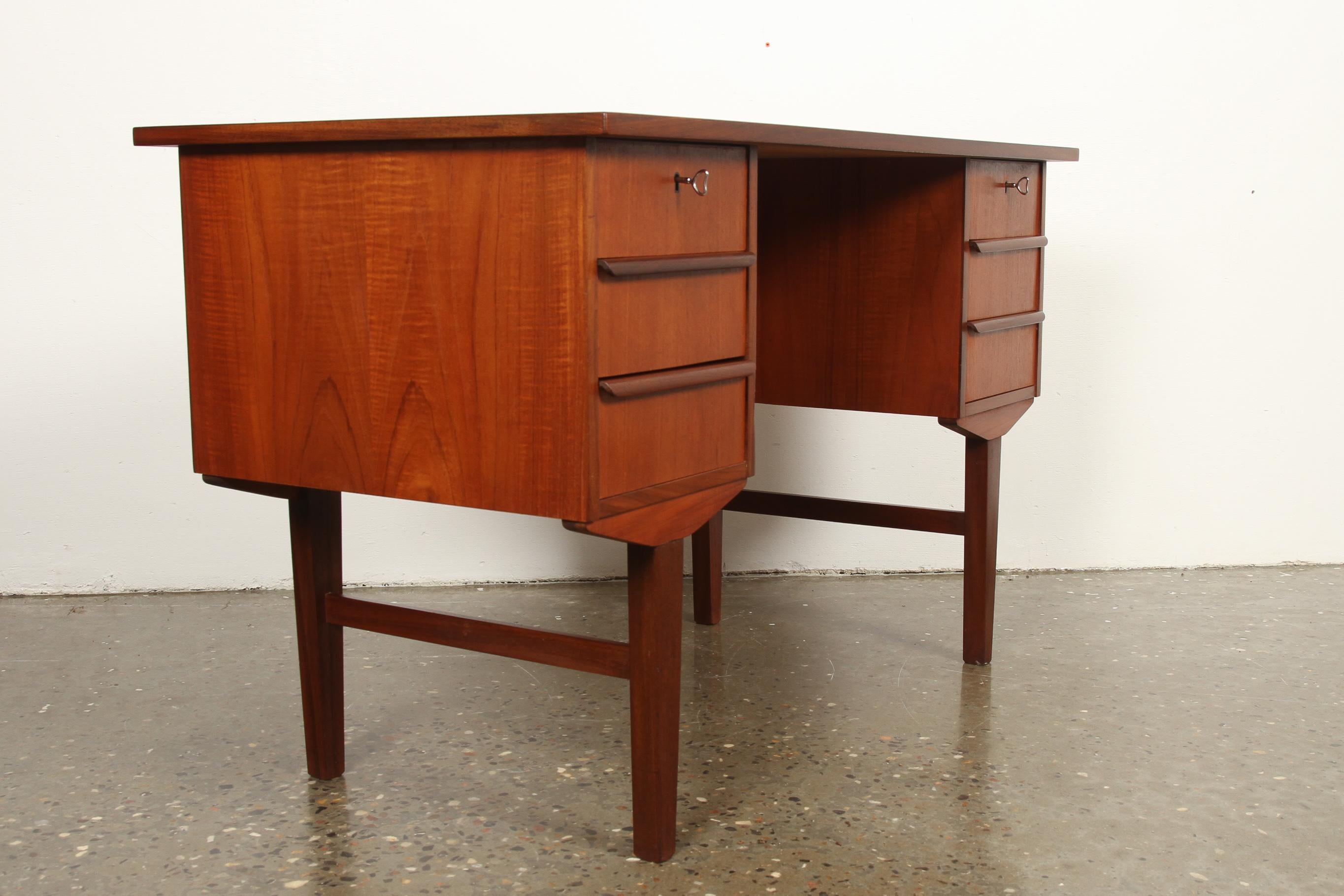 Scandinavian Modern Vintage Danish Teak Desk, 1960s