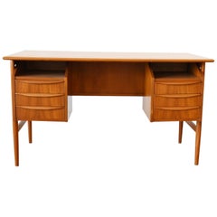 Vintage Danish Teak Desk by Gunnar Nielsen Tibergaard for Tibergaard, 1960s