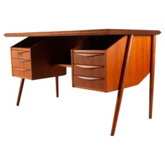 Vintage Danish Teak Desk by Tibergaard, 1960s