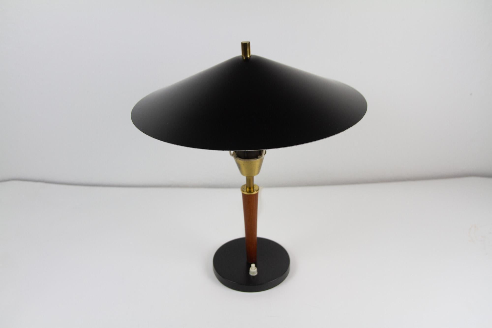 Mid-Century Modern Vintage Danish Teak Desk Lamp, 1960s. For Sale