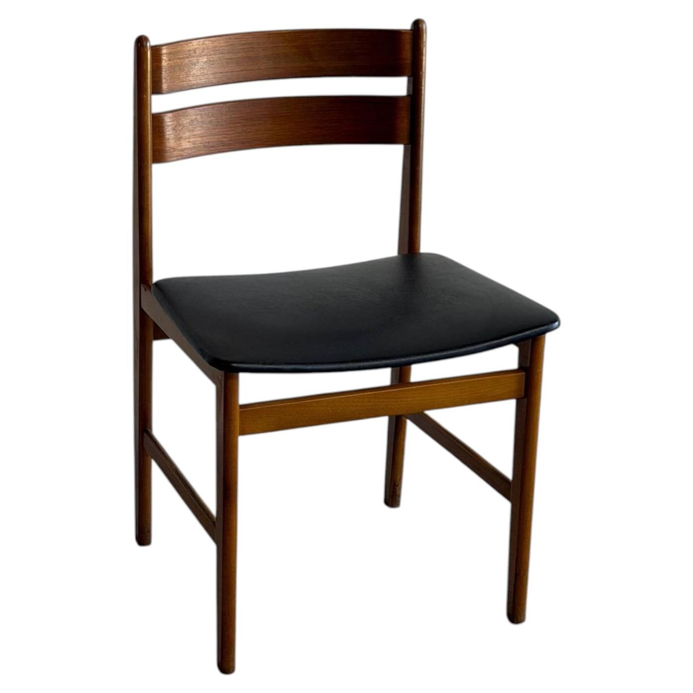 Vintage Danish Teak Dining Chair Mid Century Scandinavian Modern Side Chair