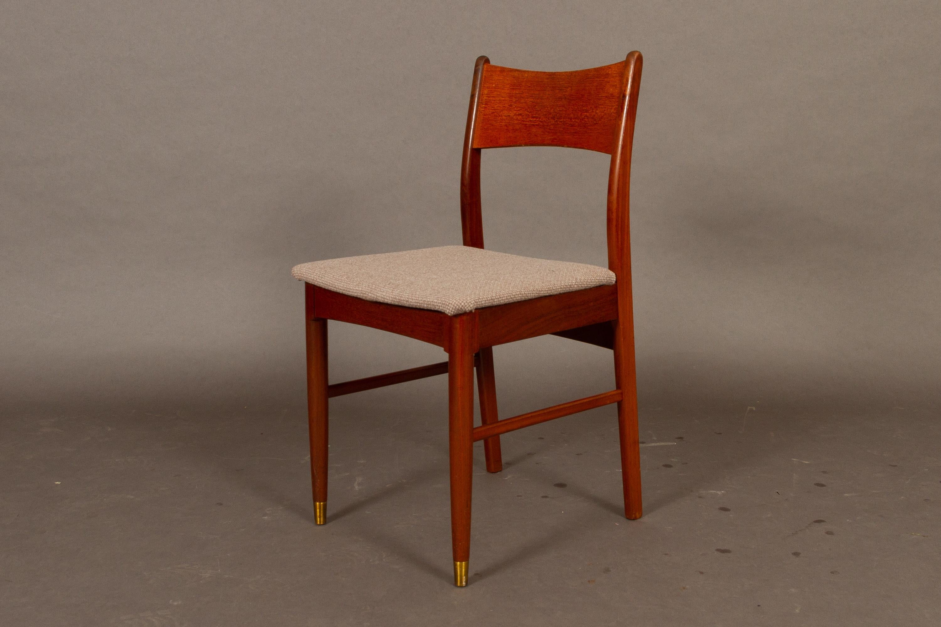Mid-Century Modern Vintage Danish Teak Dining Chairs 1950s Set of 4