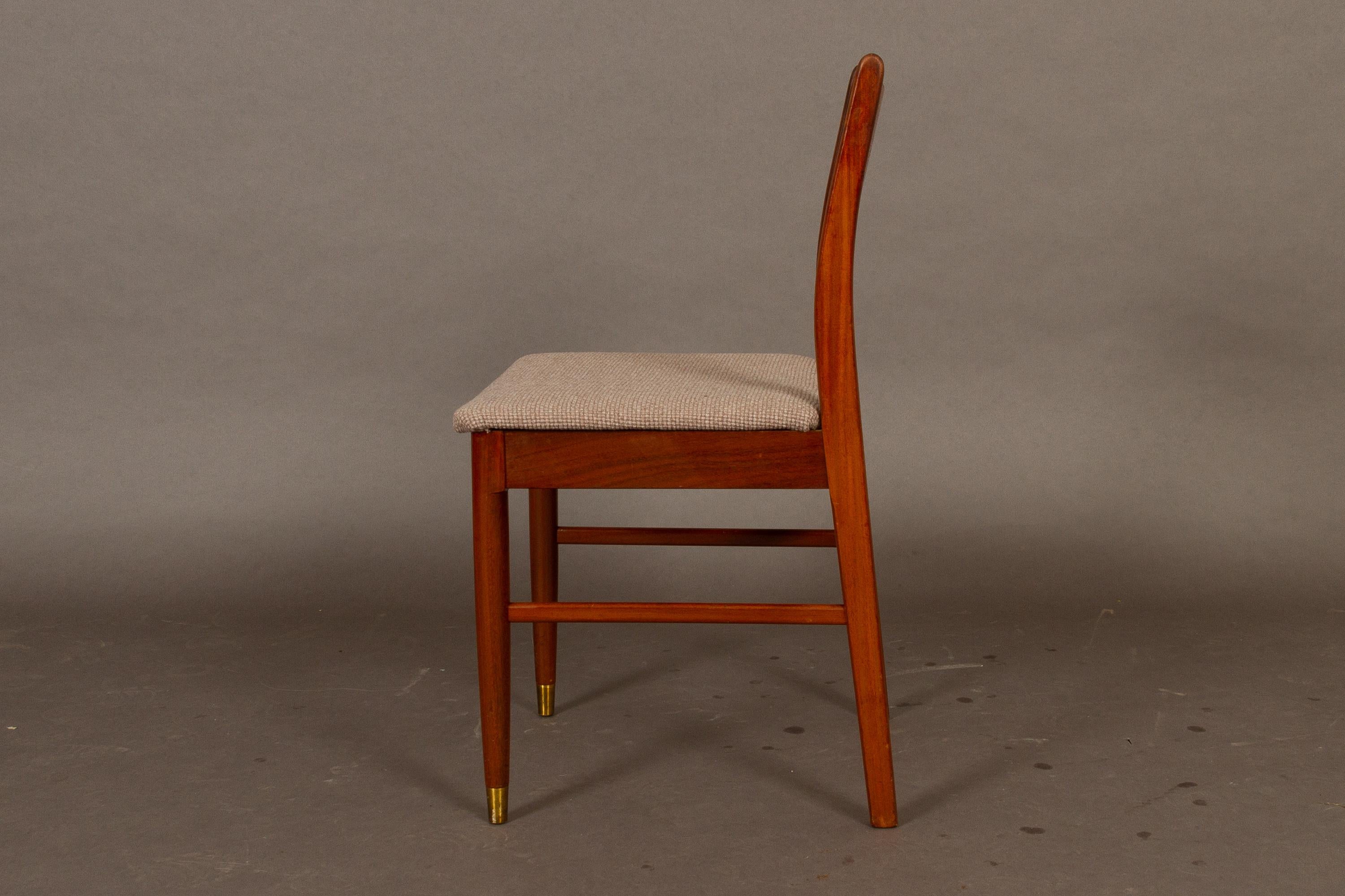 Vintage Danish Teak Dining Chairs 1950s Set of 4 In Good Condition In Asaa, DK