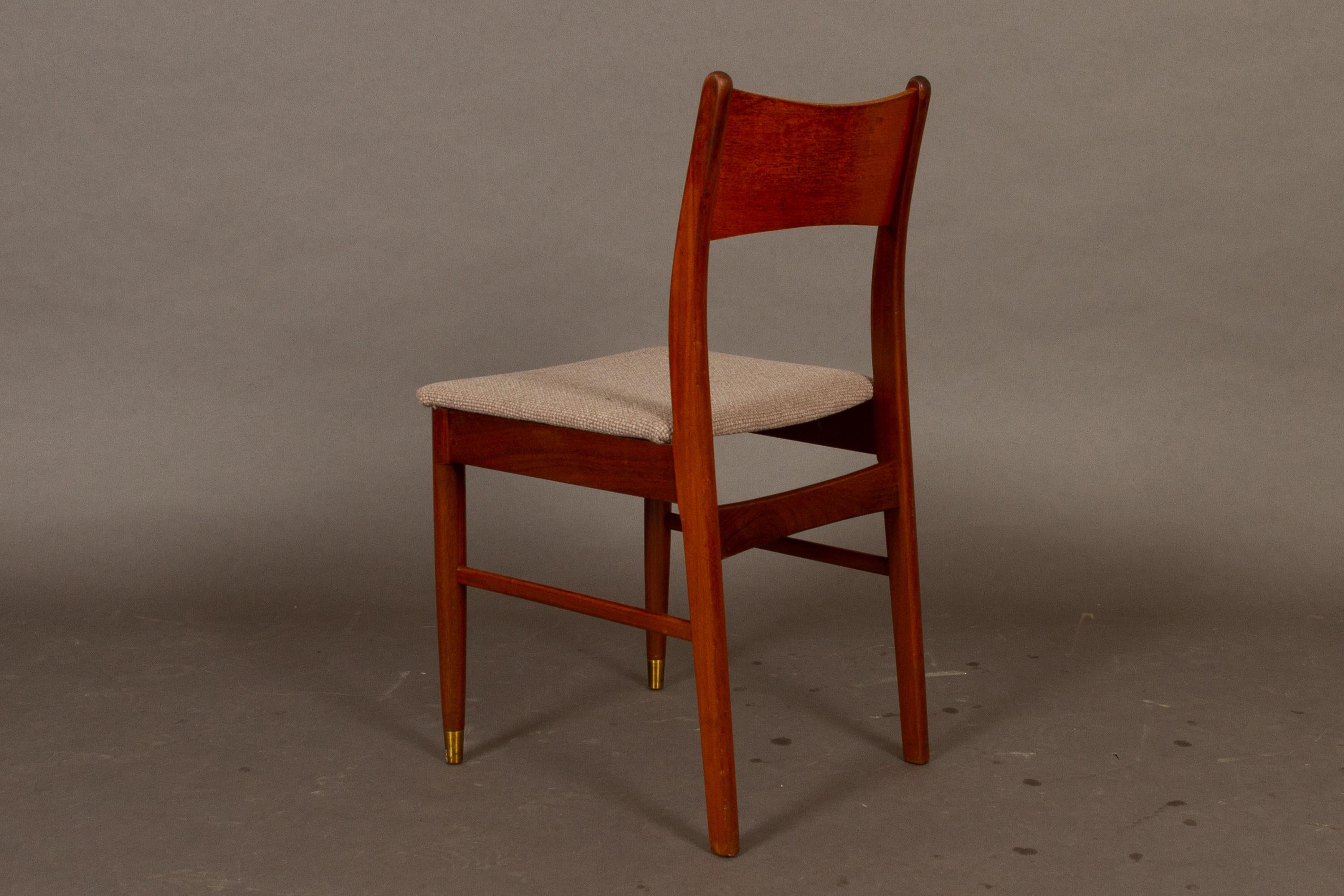 Mid-20th Century Vintage Danish Teak Dining Chairs 1950s Set of 4