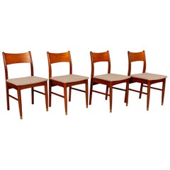 Vintage Danish Teak Dining Chairs 1950s Set of 4