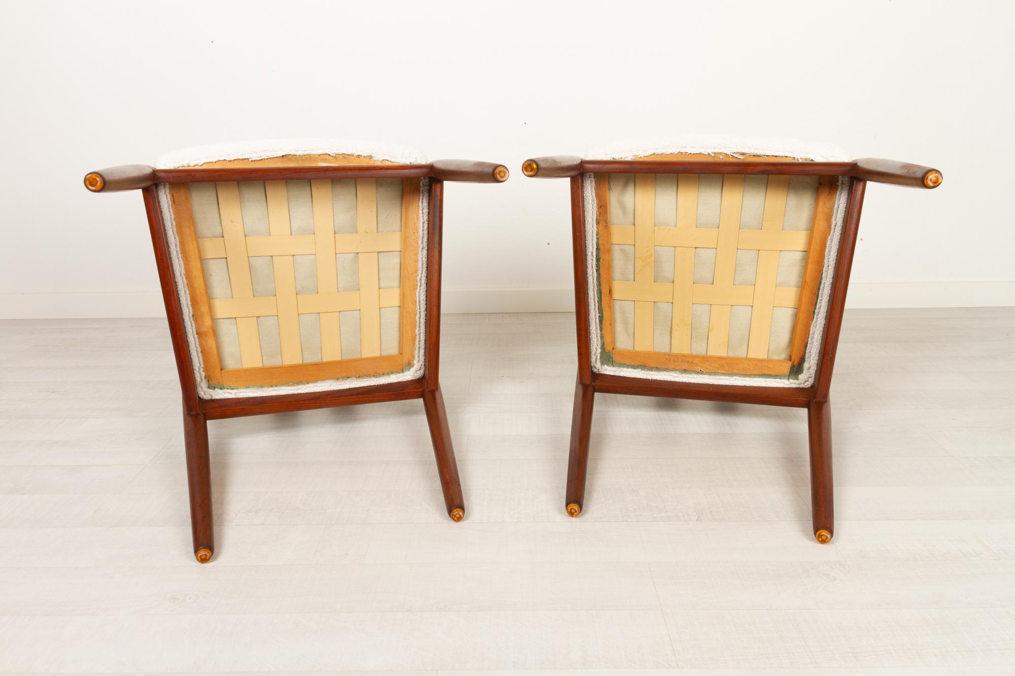 Vintage Danish Teak Dining Chairs 1960s, Set of 2 For Sale 14