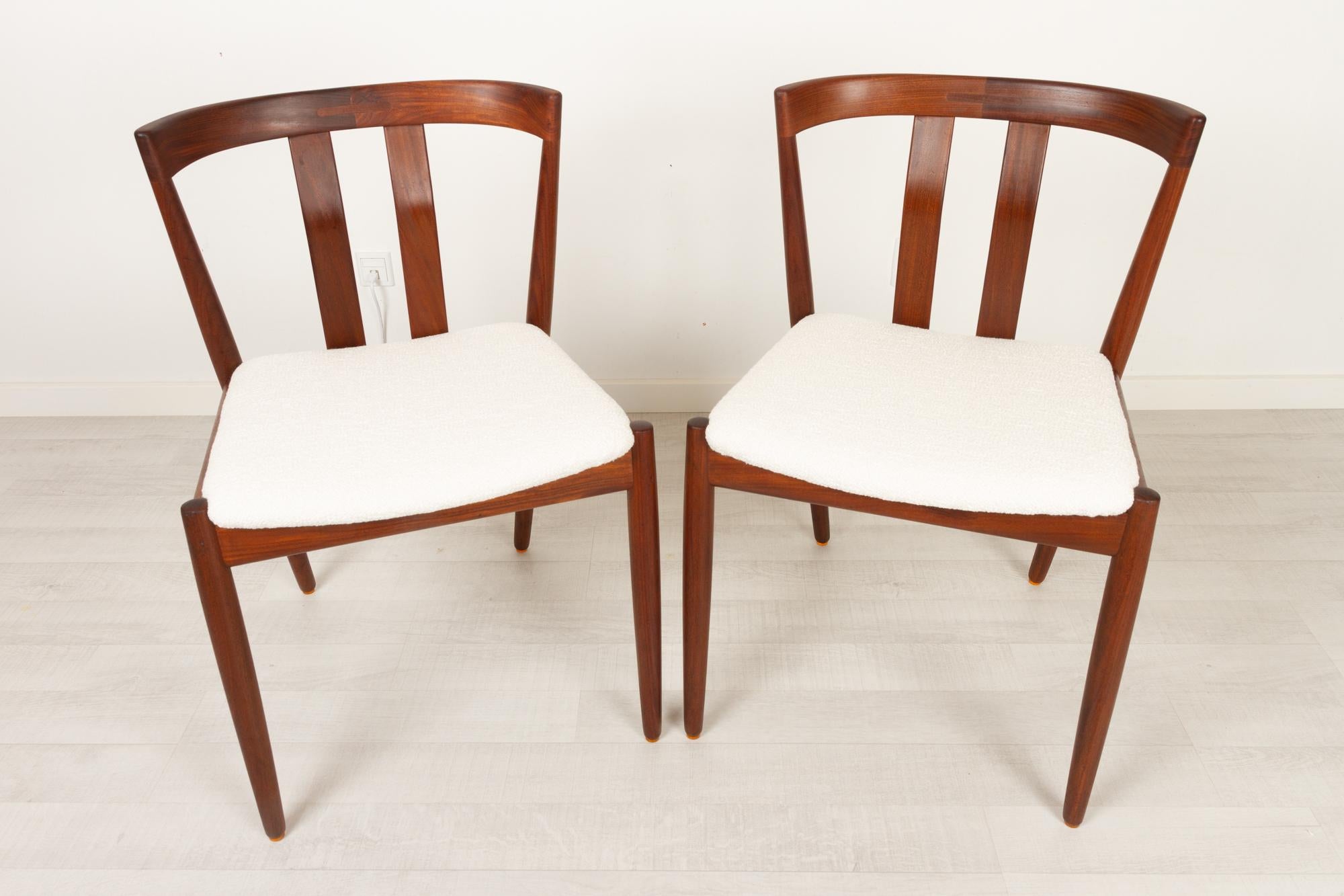 Vintage Danish Teak Dining Chairs 1960s, Set of 2 For Sale 1