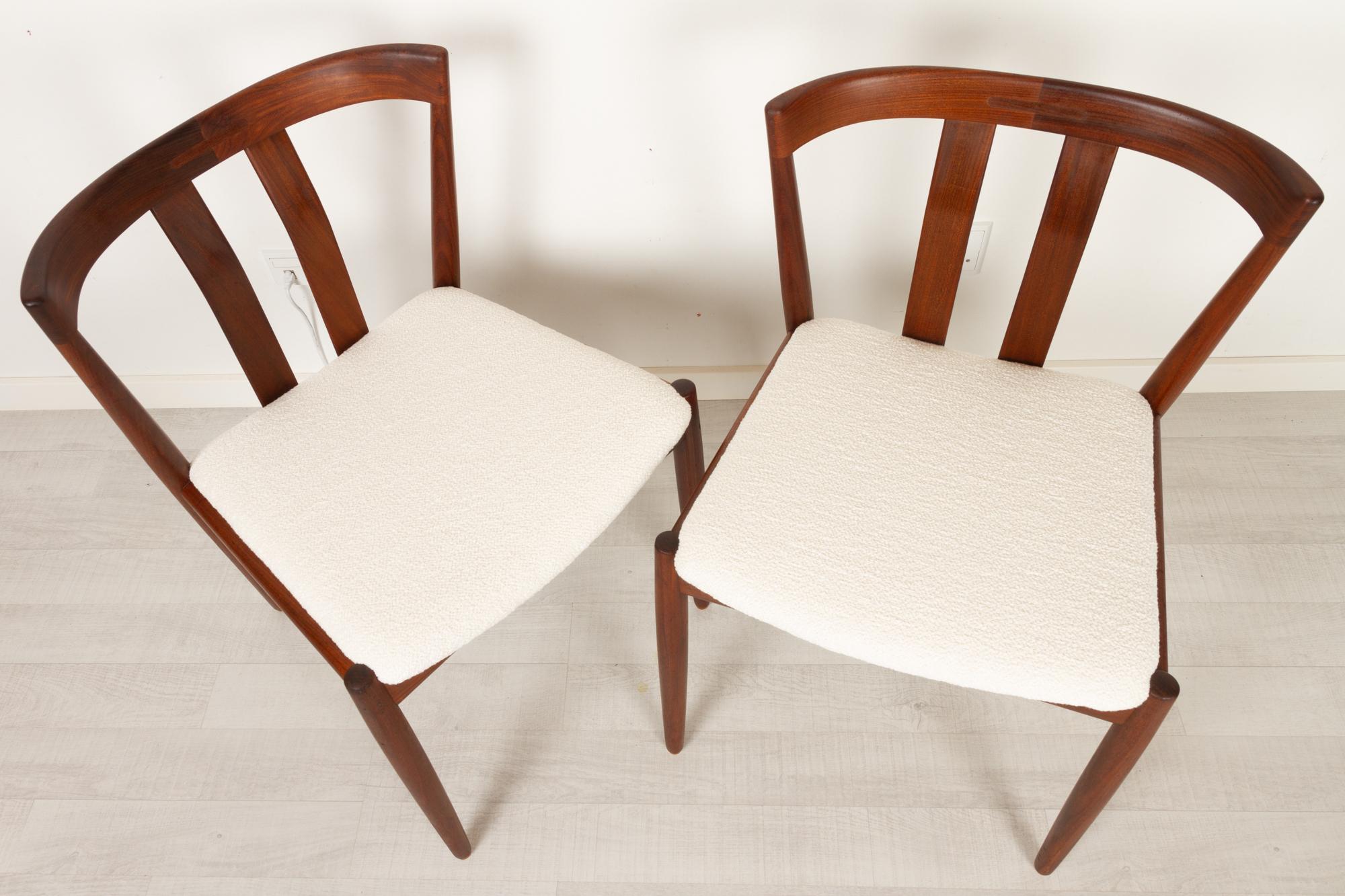 Vintage Danish Teak Dining Chairs 1960s, Set of 2 For Sale 2