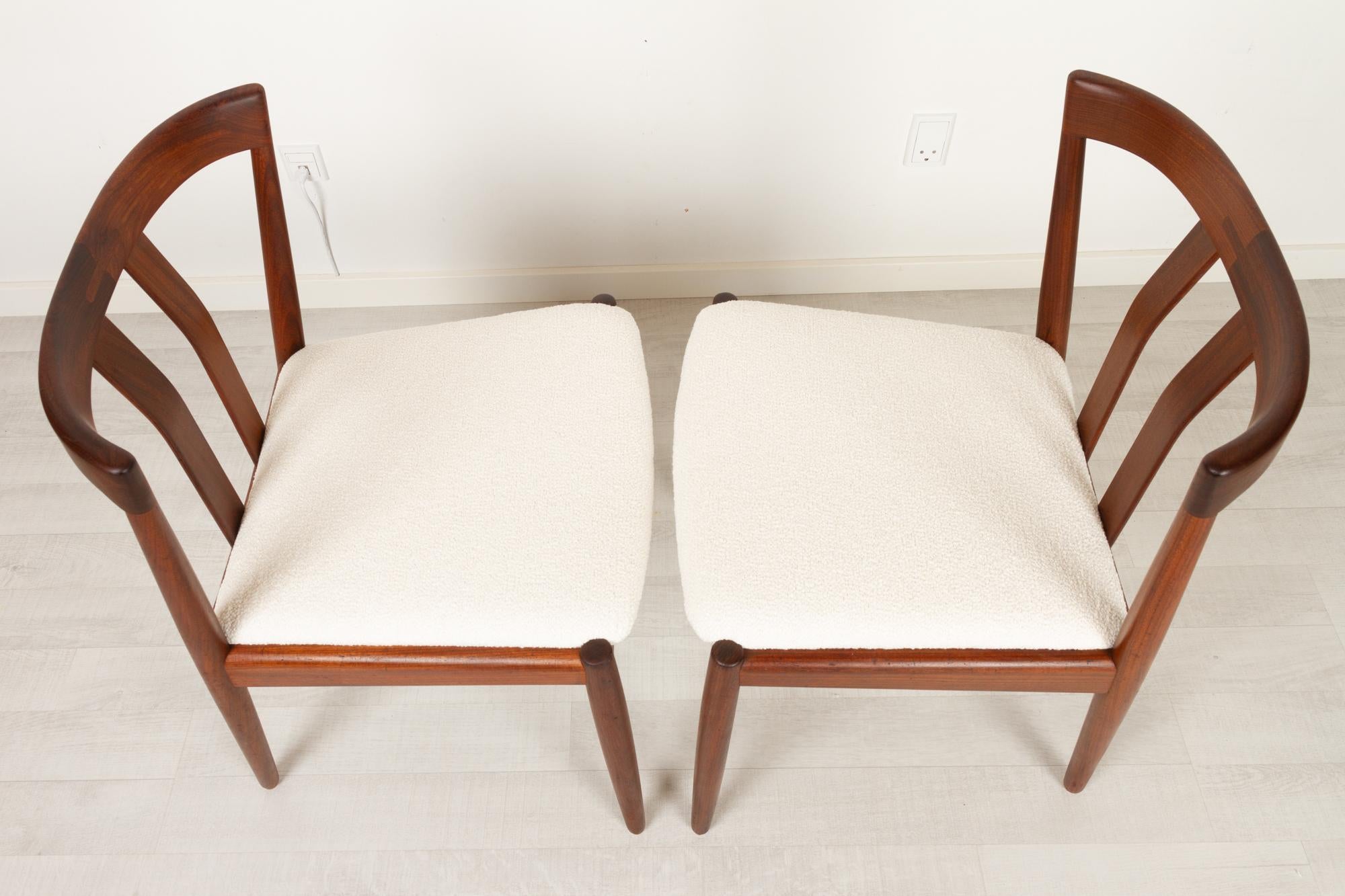 Vintage Danish Teak Dining Chairs 1960s, Set of 2 For Sale 3