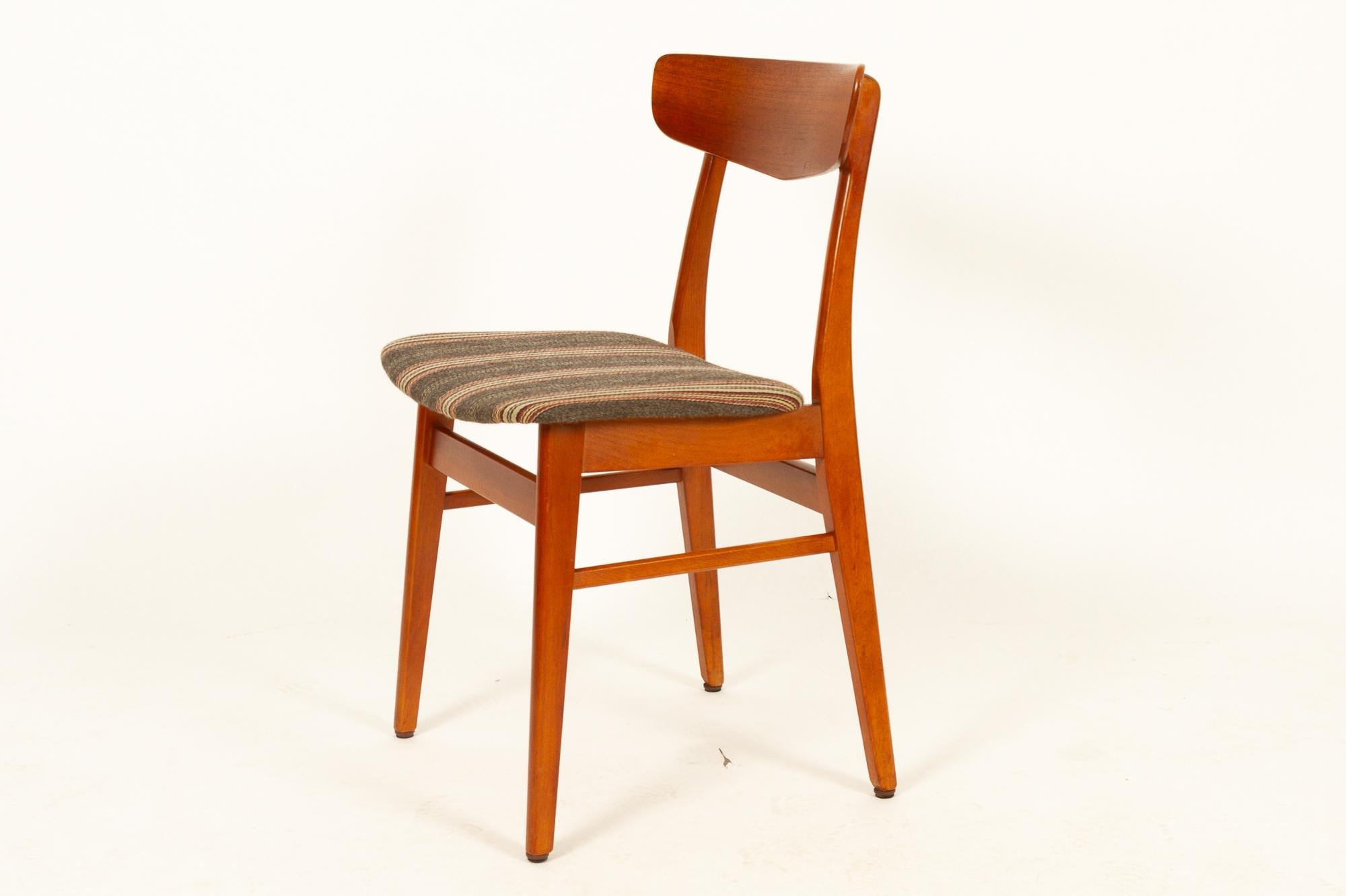 Vintage Danish Teak Dining Chairs 1960s Set of 6 2