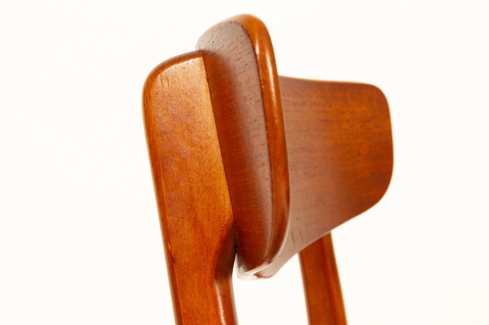 Vintage Danish Teak Dining Chairs 1960s Set of 6 3