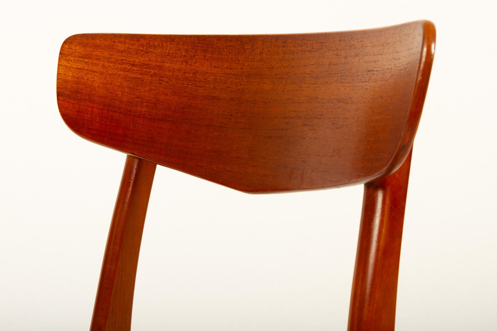 Vintage Danish Teak Dining Chairs 1960s Set of 6 4