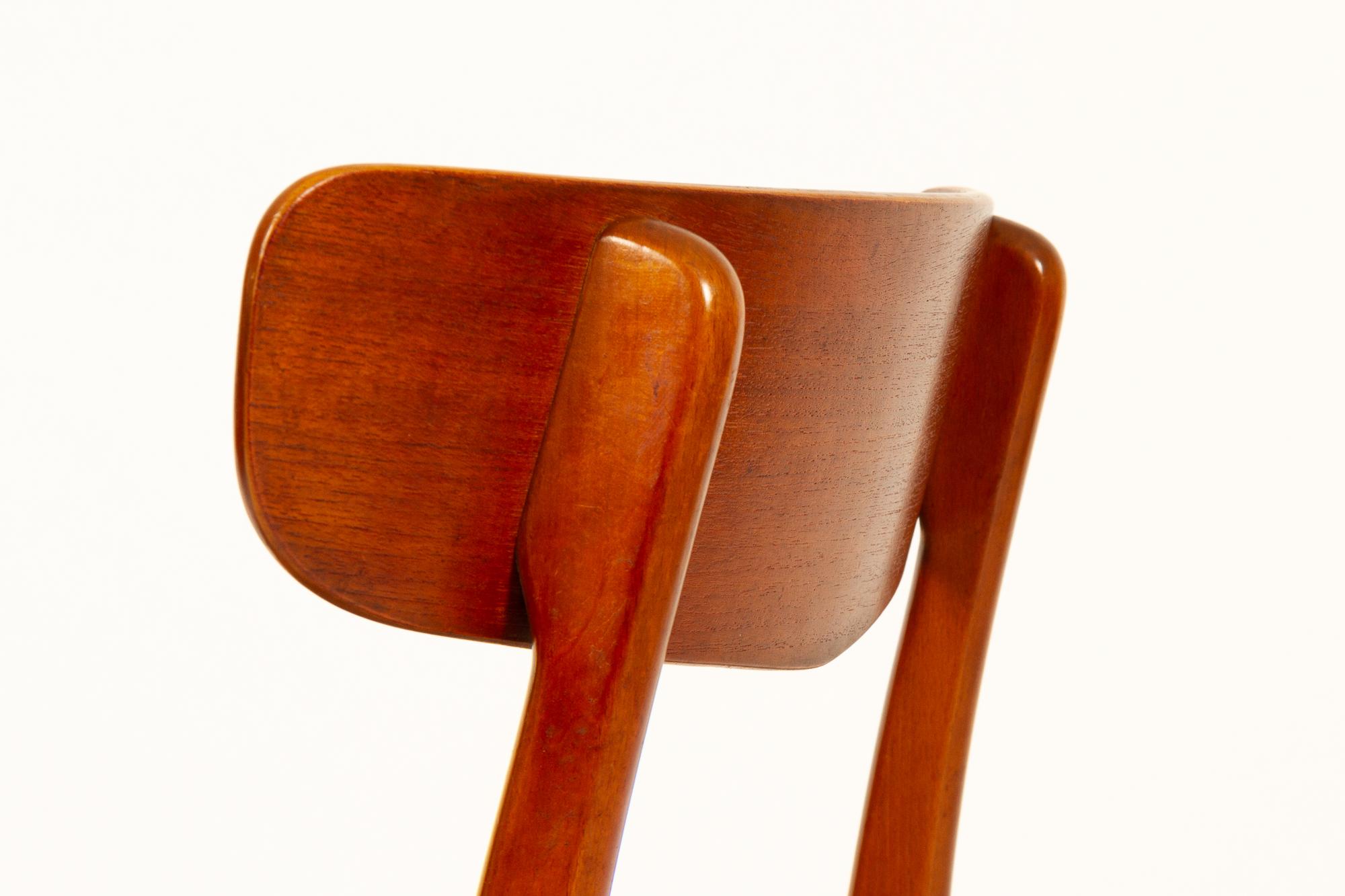 Vintage Danish Teak Dining Chairs 1960s Set of 6 5
