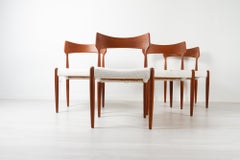 Vintage Danish Teak Dining Chairs by Bernhard Pedersen & Søn 1960s, Set of 4