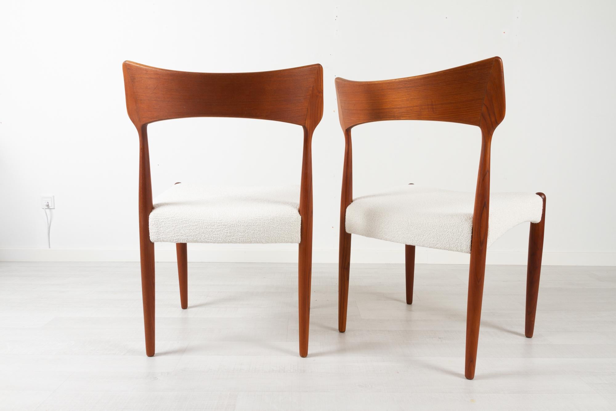 Vintage Danish Teak Dining Chairs by Bernhard Pedersen & Søn 1960s, Set of 4 4