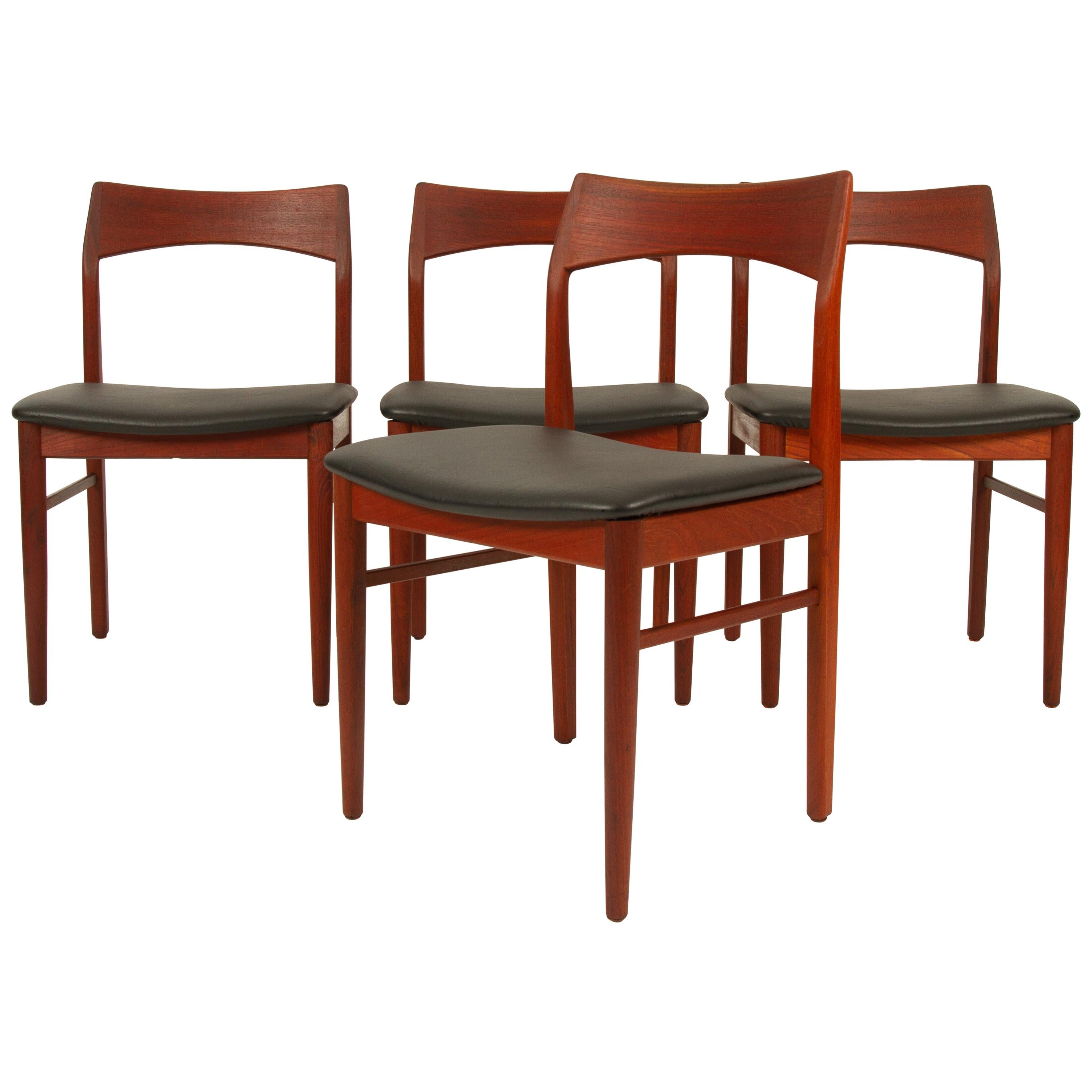 Vintage Danish Teak Dining Chairs by Henning Kjærnulf by Vejle Møbler, 1960s