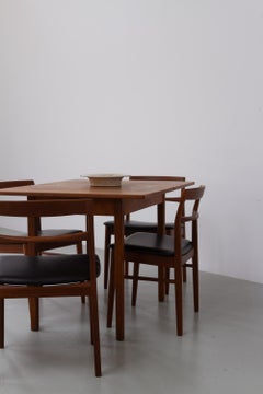 Vintage Danish Teak Dining Chairs by Kjærnulf for Vejle Møbelfabrik, 1960s.