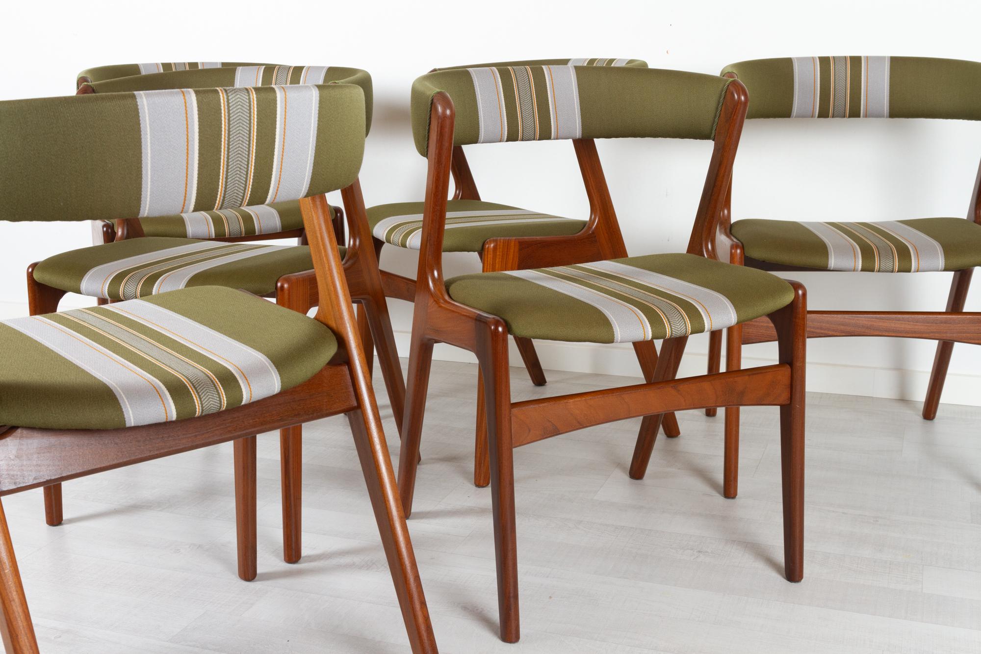Vintage Danish Teak Dining Chairs by Korup 1960s, Set of 6 6