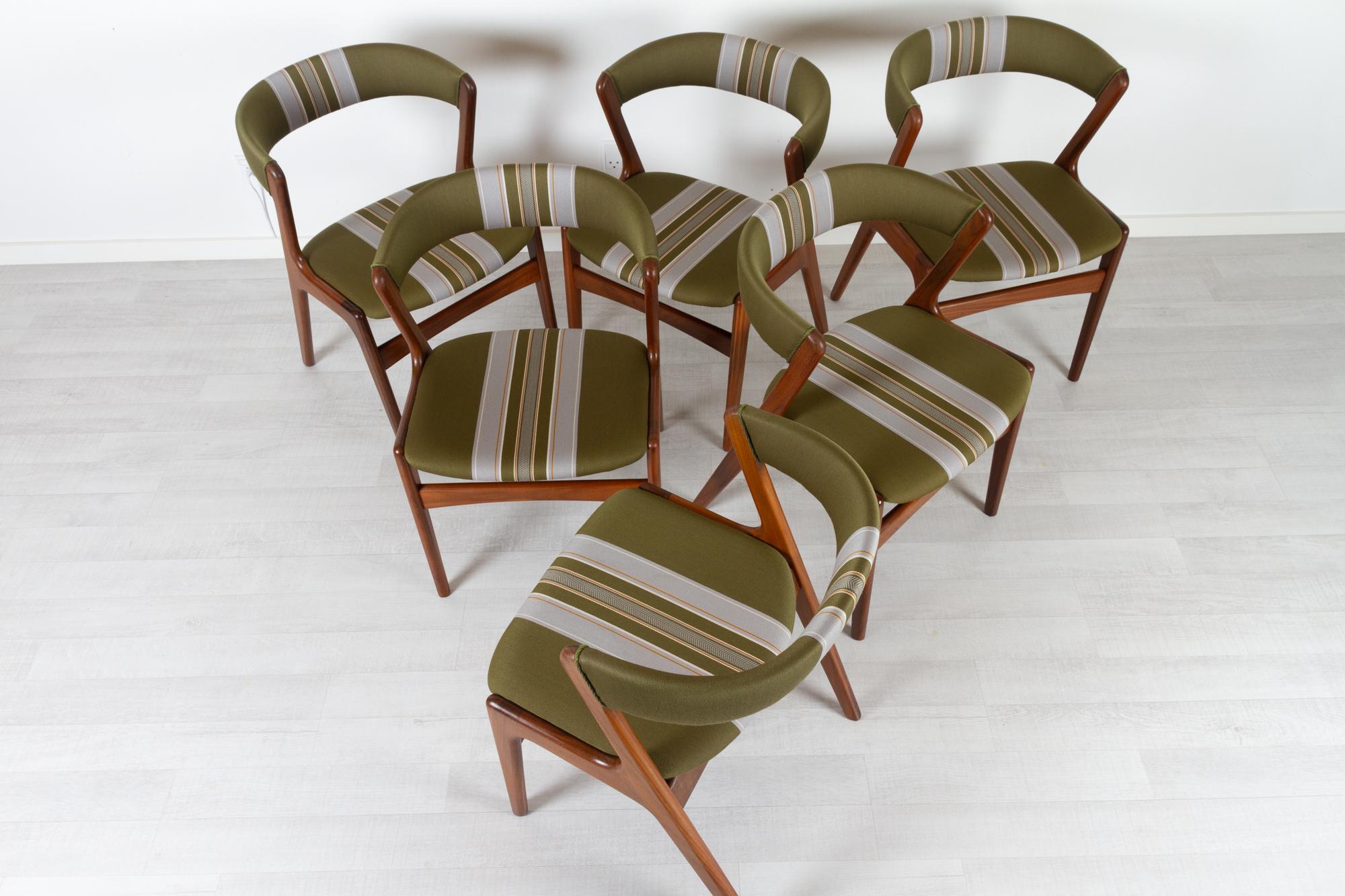 Vintage Danish Teak Dining Chairs by Korup 1960s, Set of 6 In Good Condition In Asaa, DK