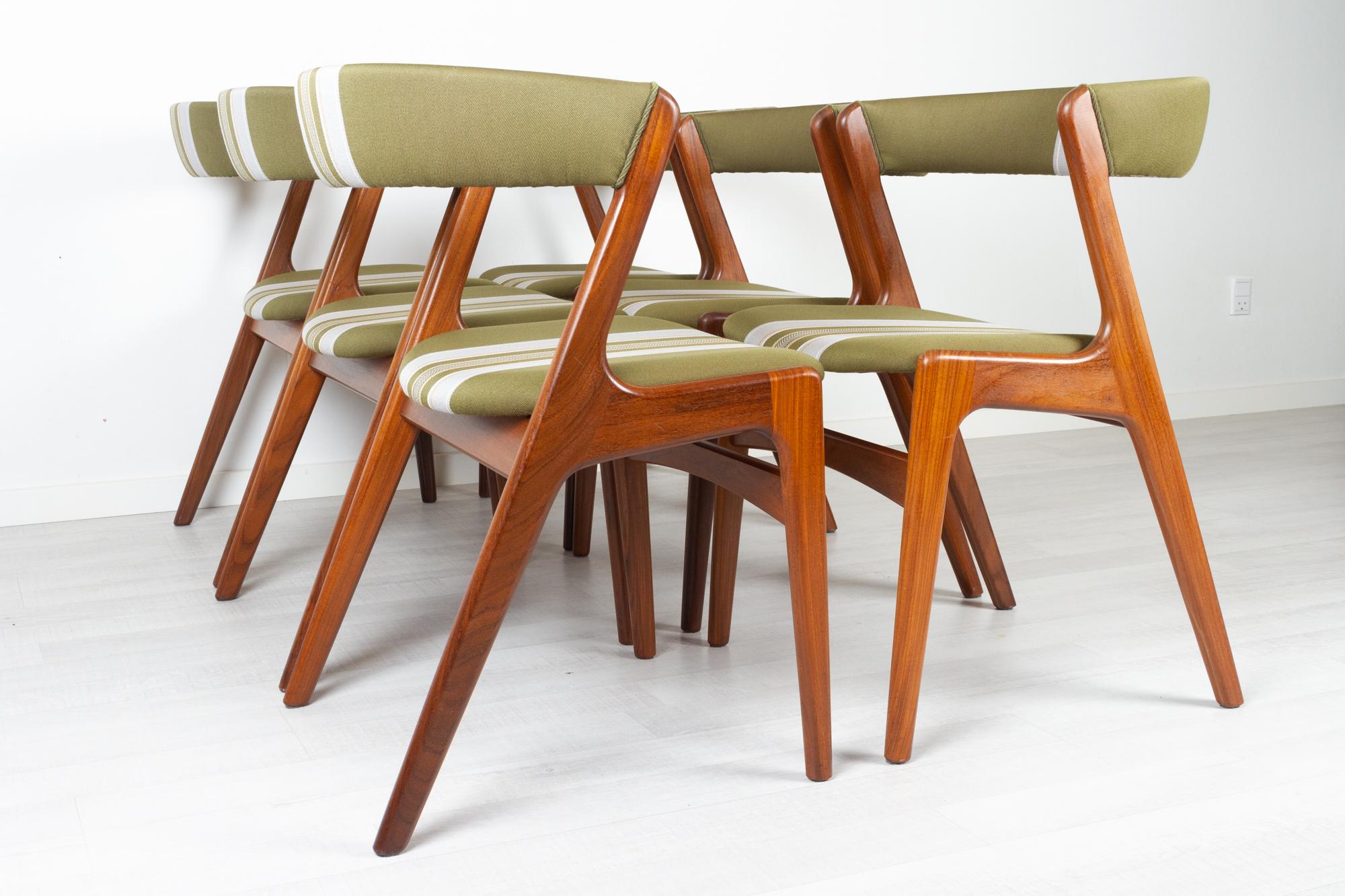 Mid-20th Century Vintage Danish Teak Dining Chairs by Korup 1960s, Set of 6