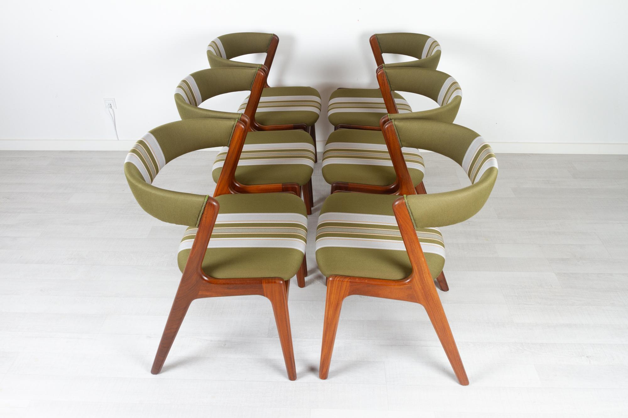Vintage Danish Teak Dining Chairs by Korup 1960s, Set of 6 2