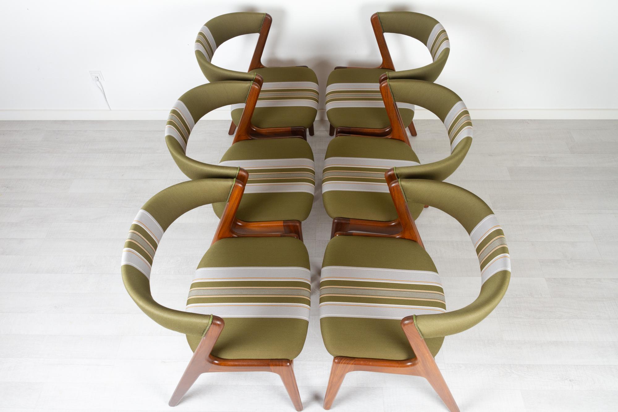 Vintage Danish Teak Dining Chairs by Korup 1960s, Set of 6 3