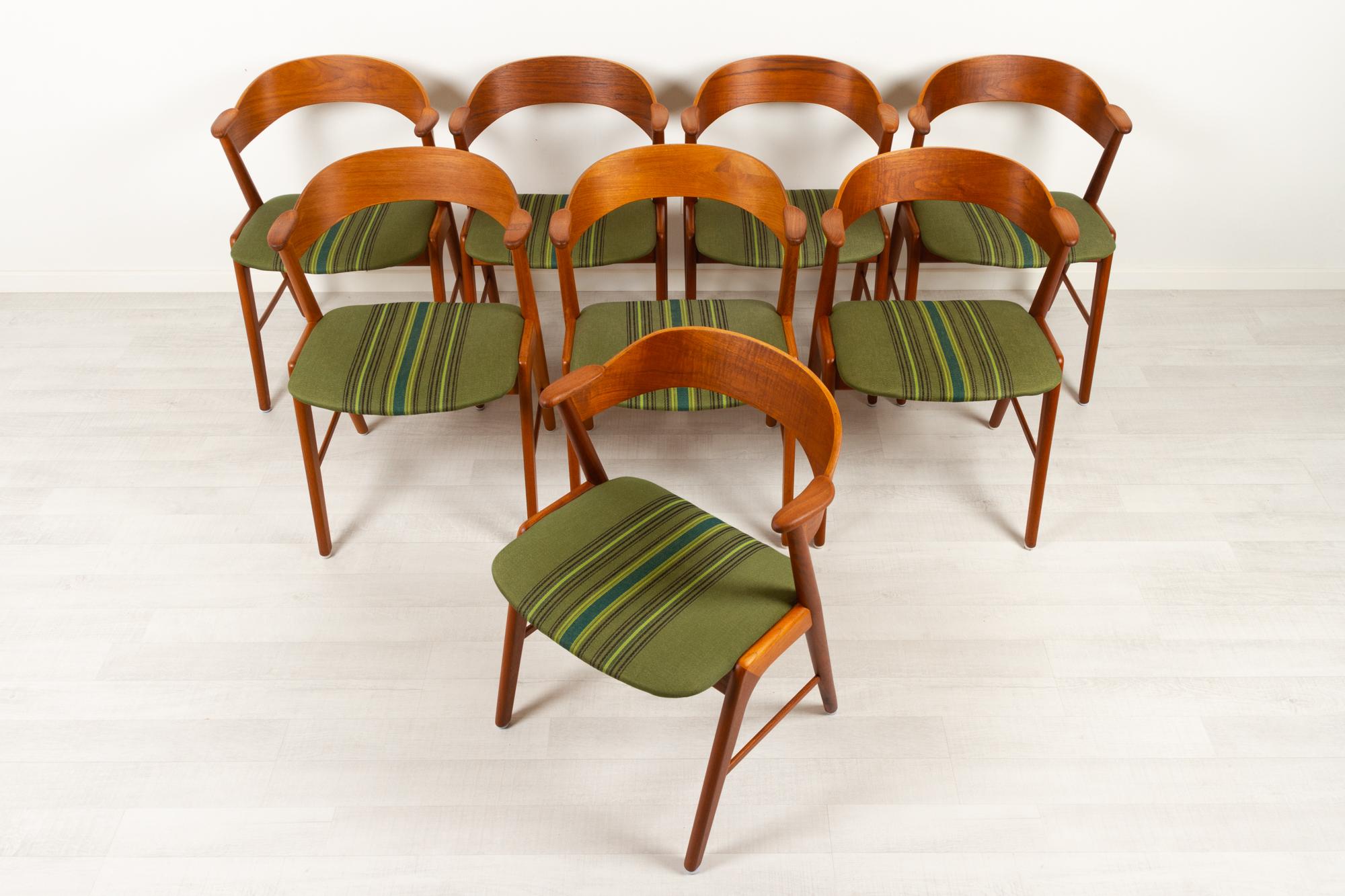 Vintage Danish Teak Dining Chairs by Korup Stolefabrik 1960s Set of 8 1