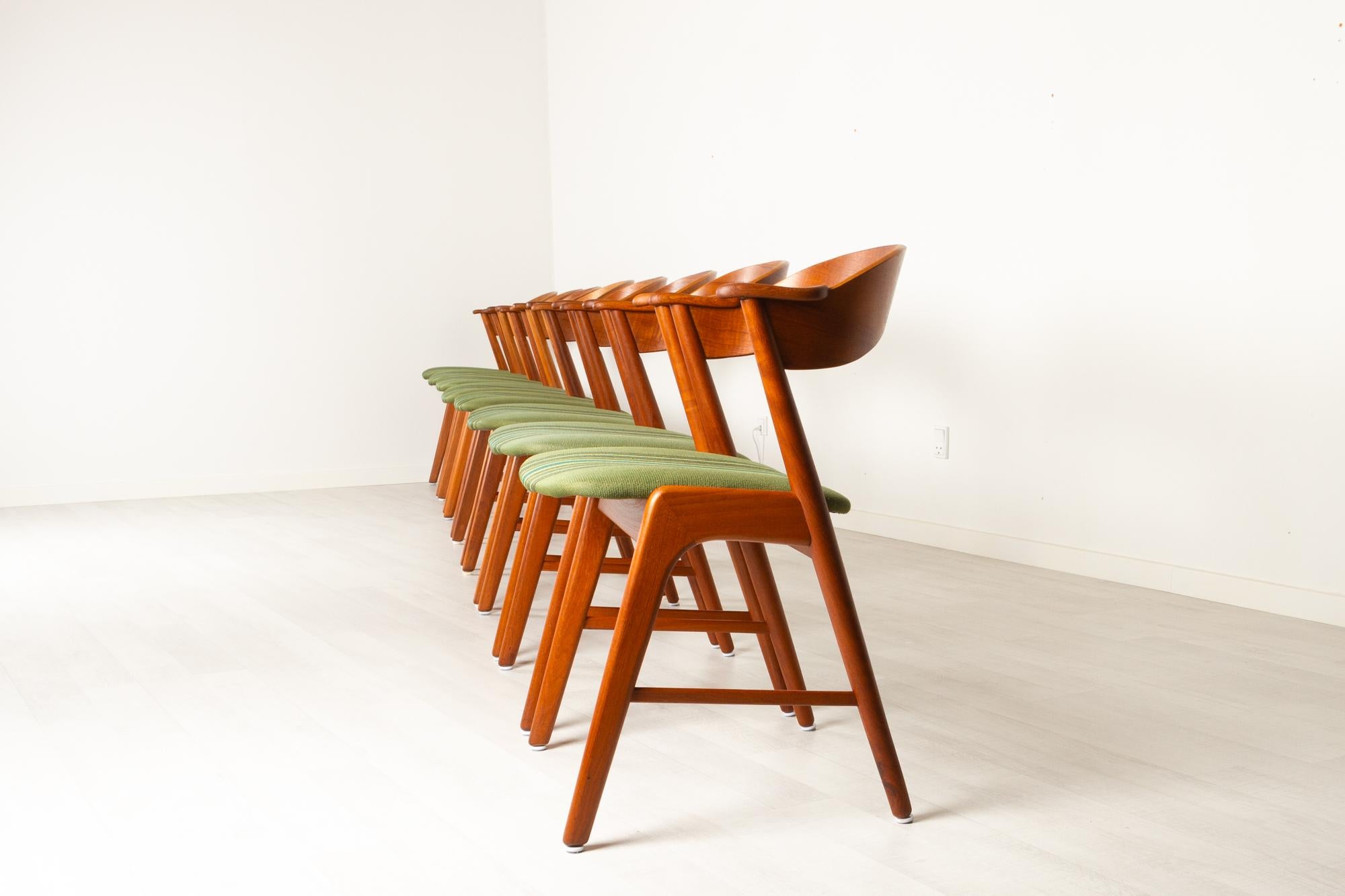 Vintage Danish Teak Dining Chairs by Korup Stolefabrik 1960s Set of 8 3