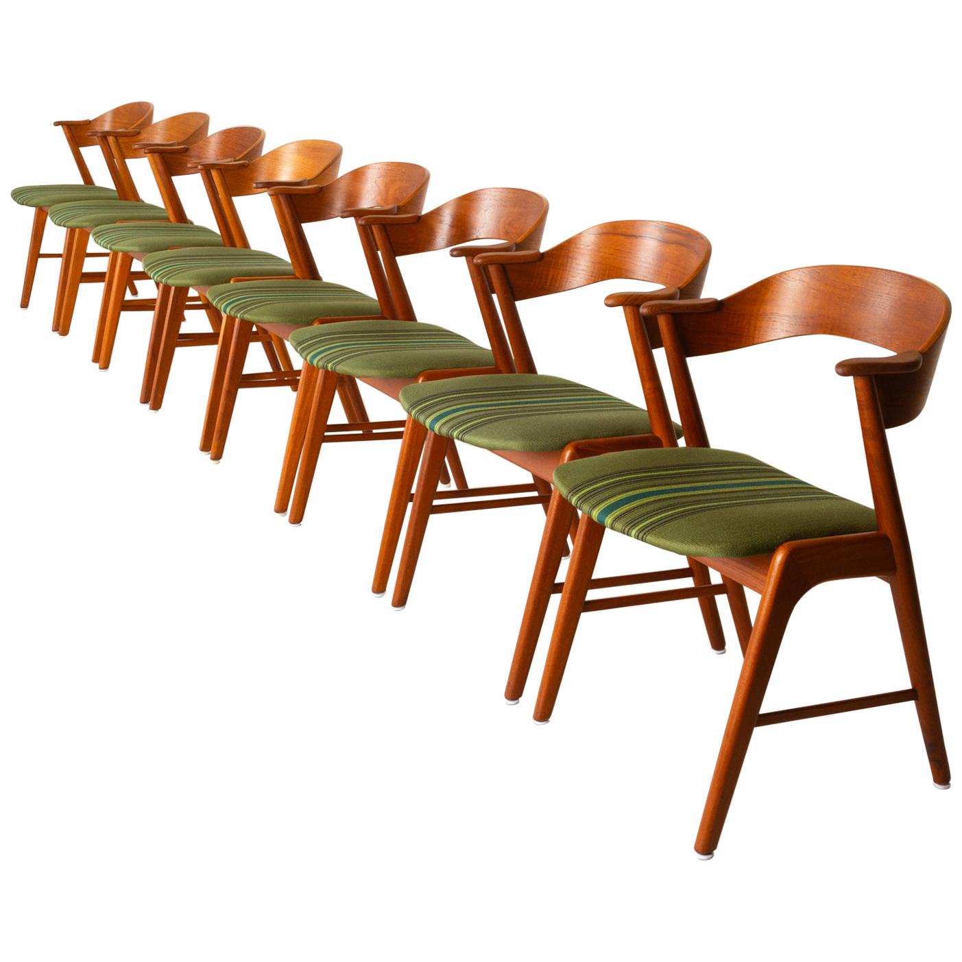 Vintage Danish Teak Dining Chairs by Korup Stolefabrik 1960s Set of 8