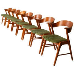 Vintage Danish Teak Dining Chairs by Korup Stolefabrik 1960s Set of 8