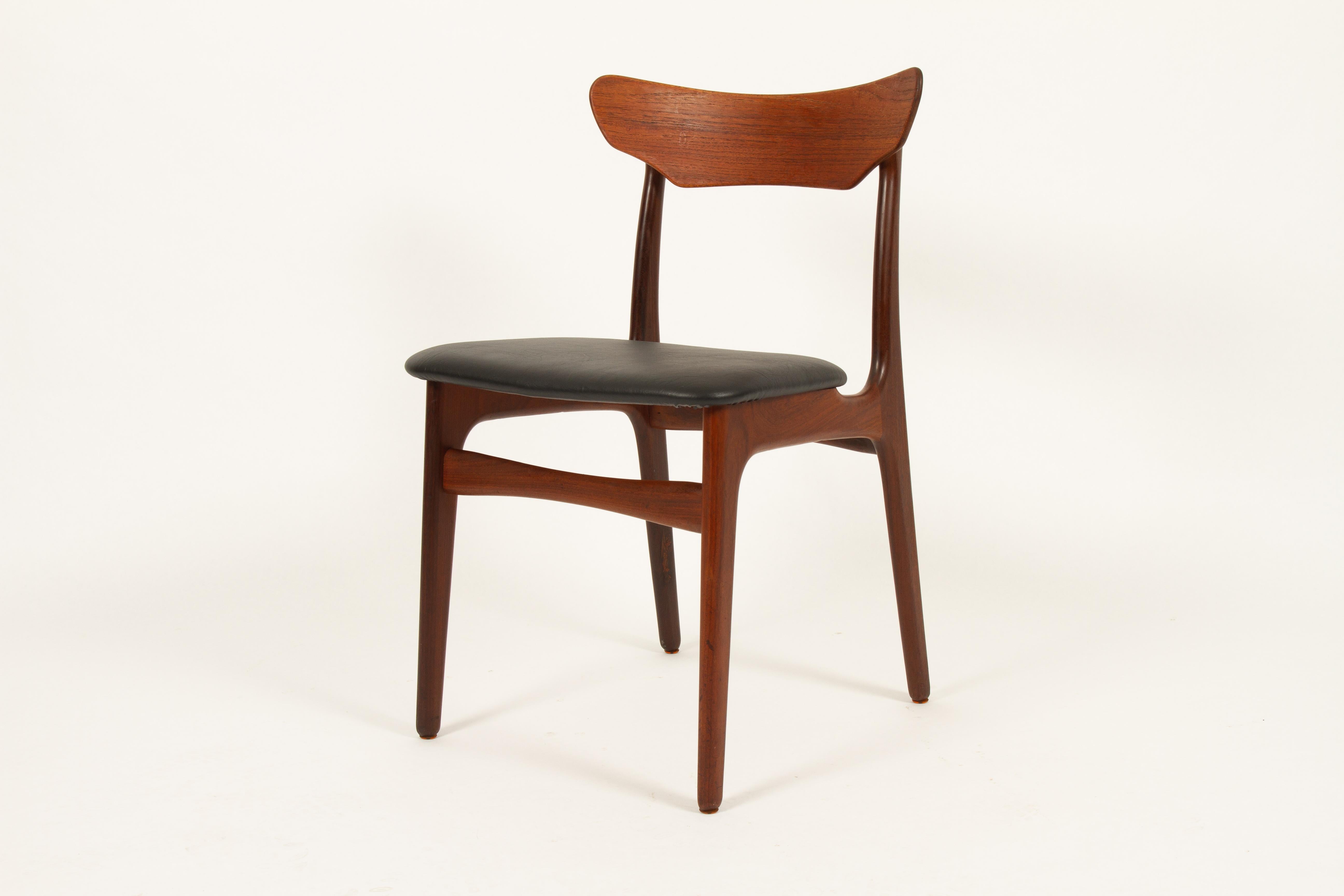 Mid-20th Century Vintage Danish Teak Dining Chairs from Schiønning & Elgaard 1960s Set of 6