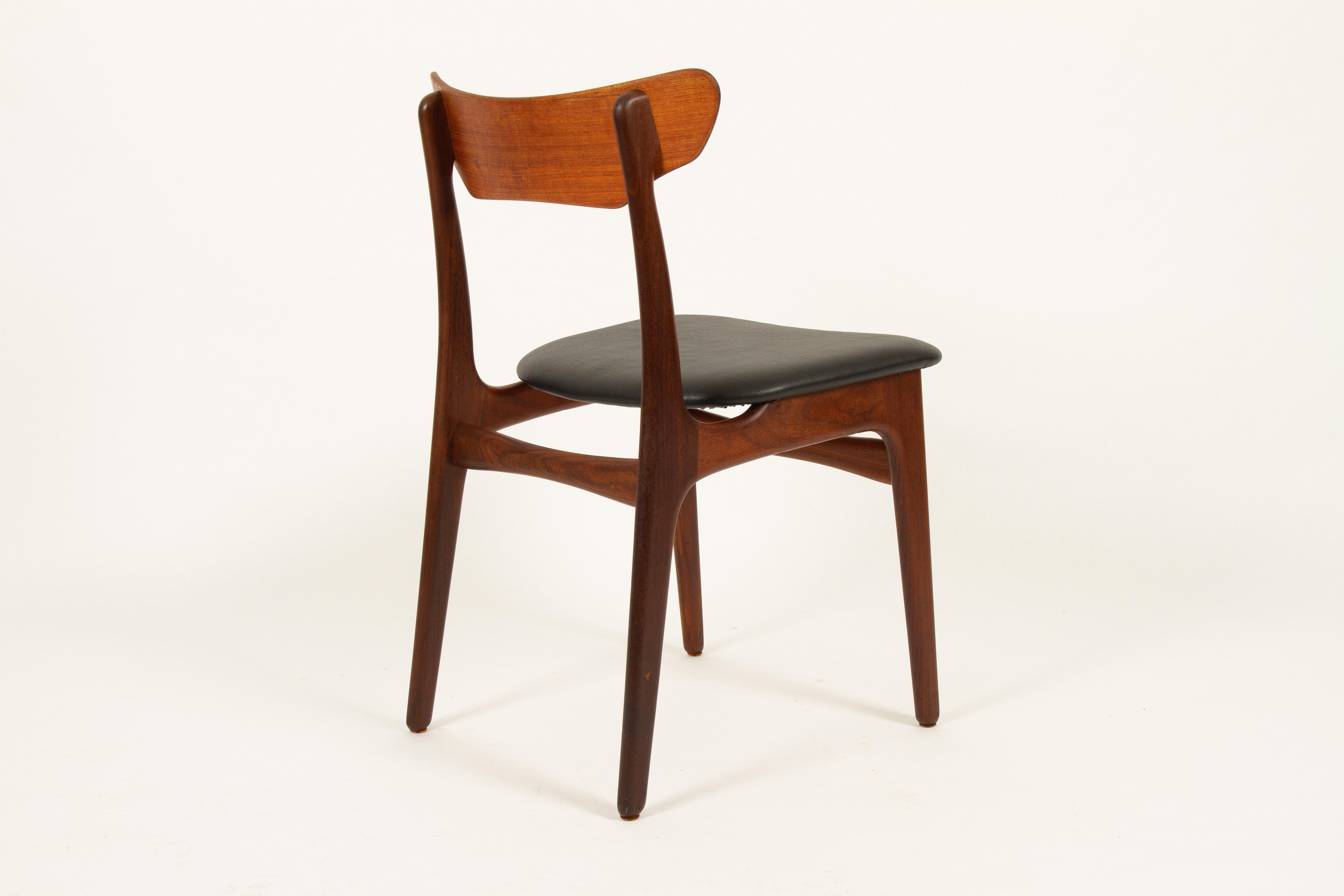 Vintage Danish Teak Dining Chairs from Schiønning & Elgaard 1960s Set of 6 2
