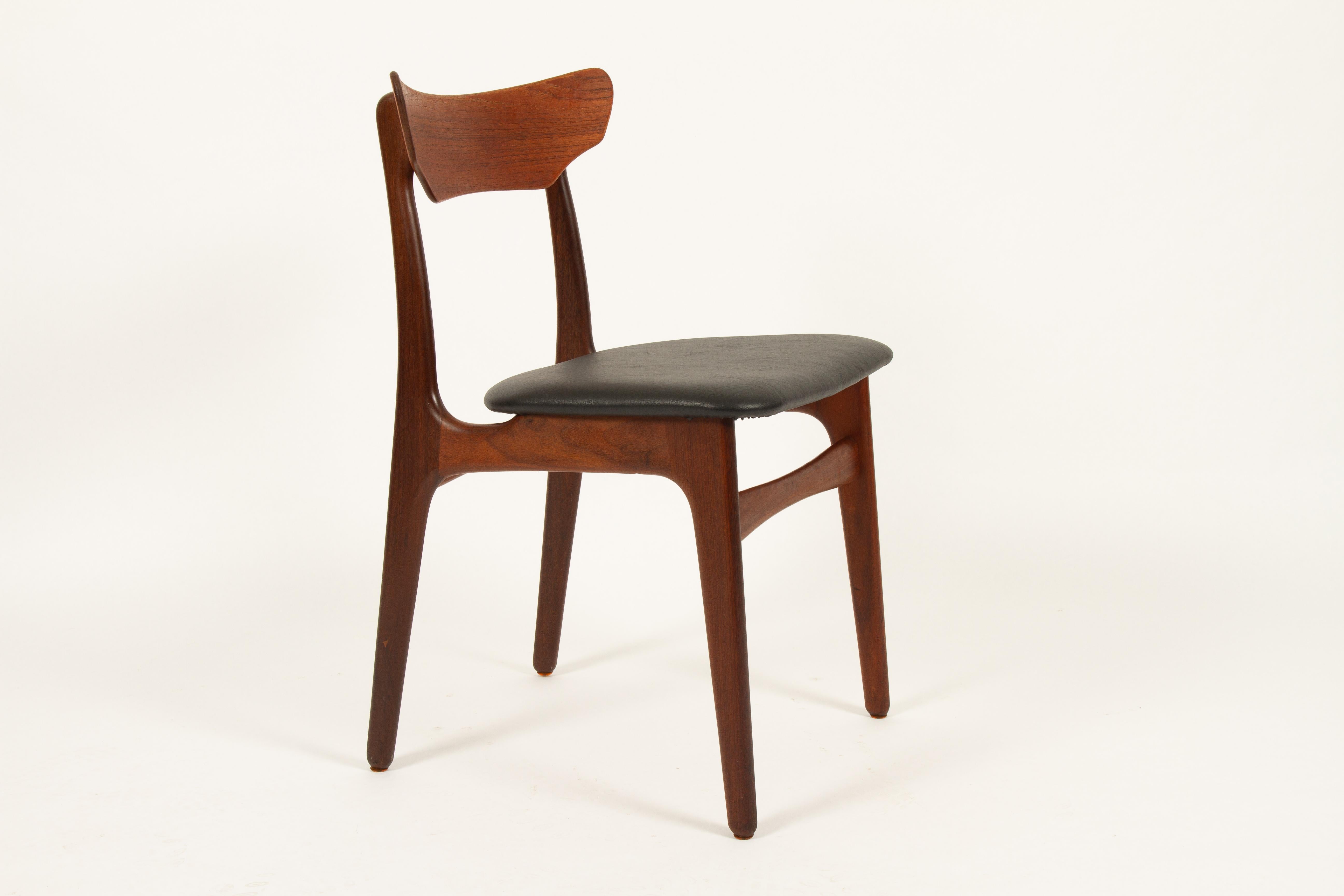 Vintage Danish Teak Dining Chairs from Schiønning & Elgaard 1960s Set of 6 3