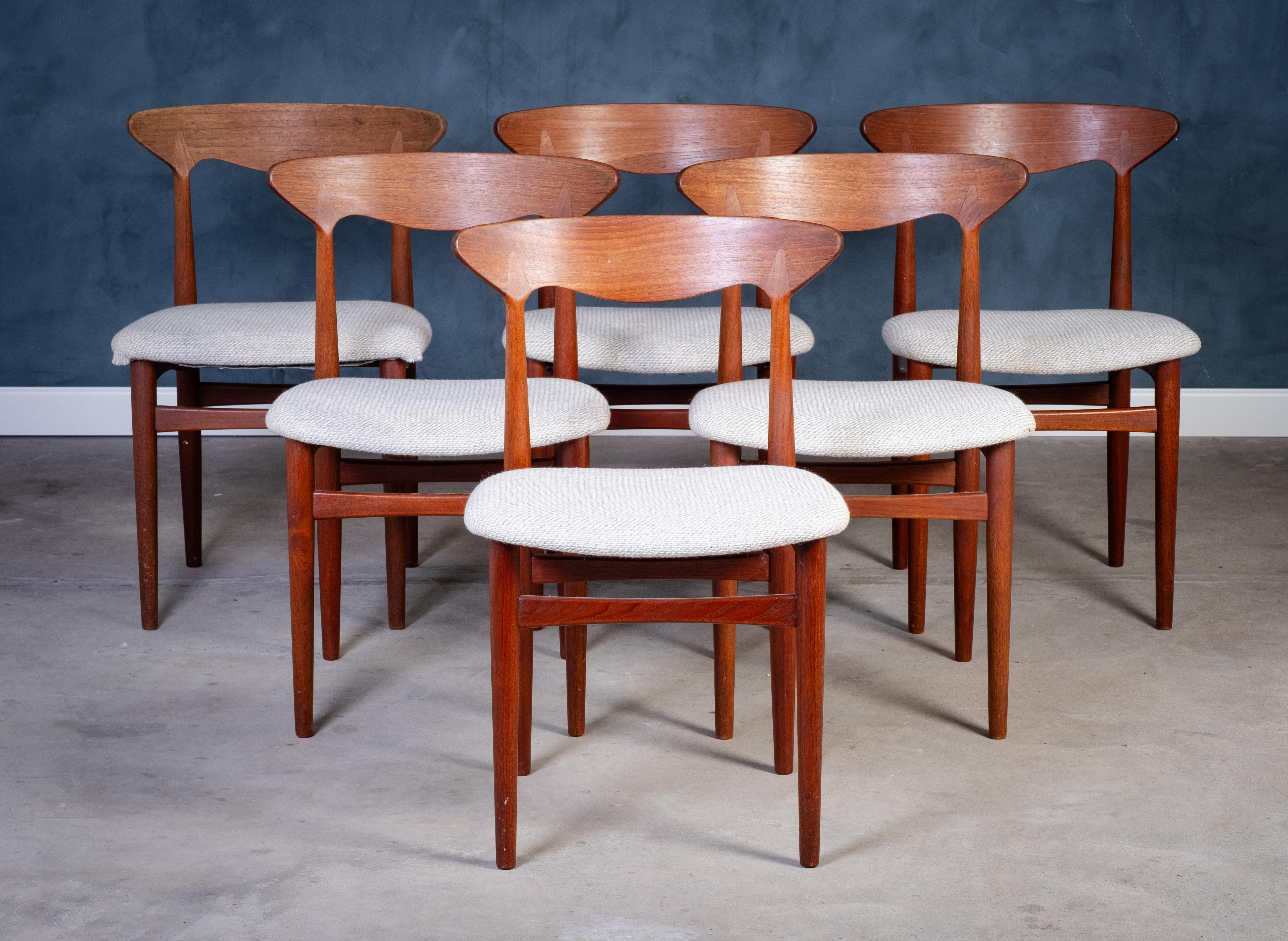 Mid-Century Modern Vintage Danish Teak Dining Chairs from Slagelse Møbelfabrik, 1960s For Sale