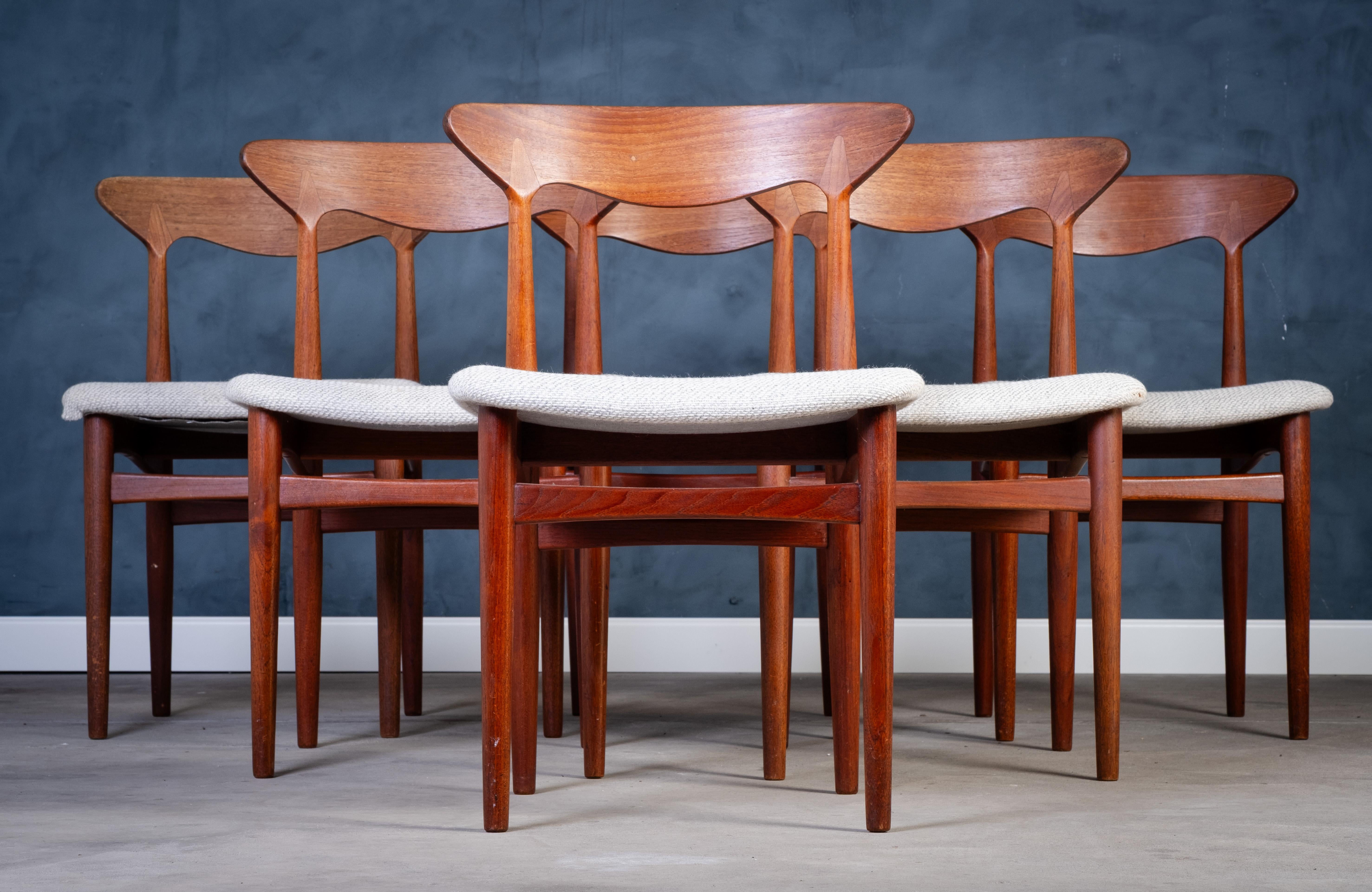 Vintage Danish Teak Dining Chairs from Slagelse Møbelfabrik, 1960s In Good Condition For Sale In Nørre Aaby, DK