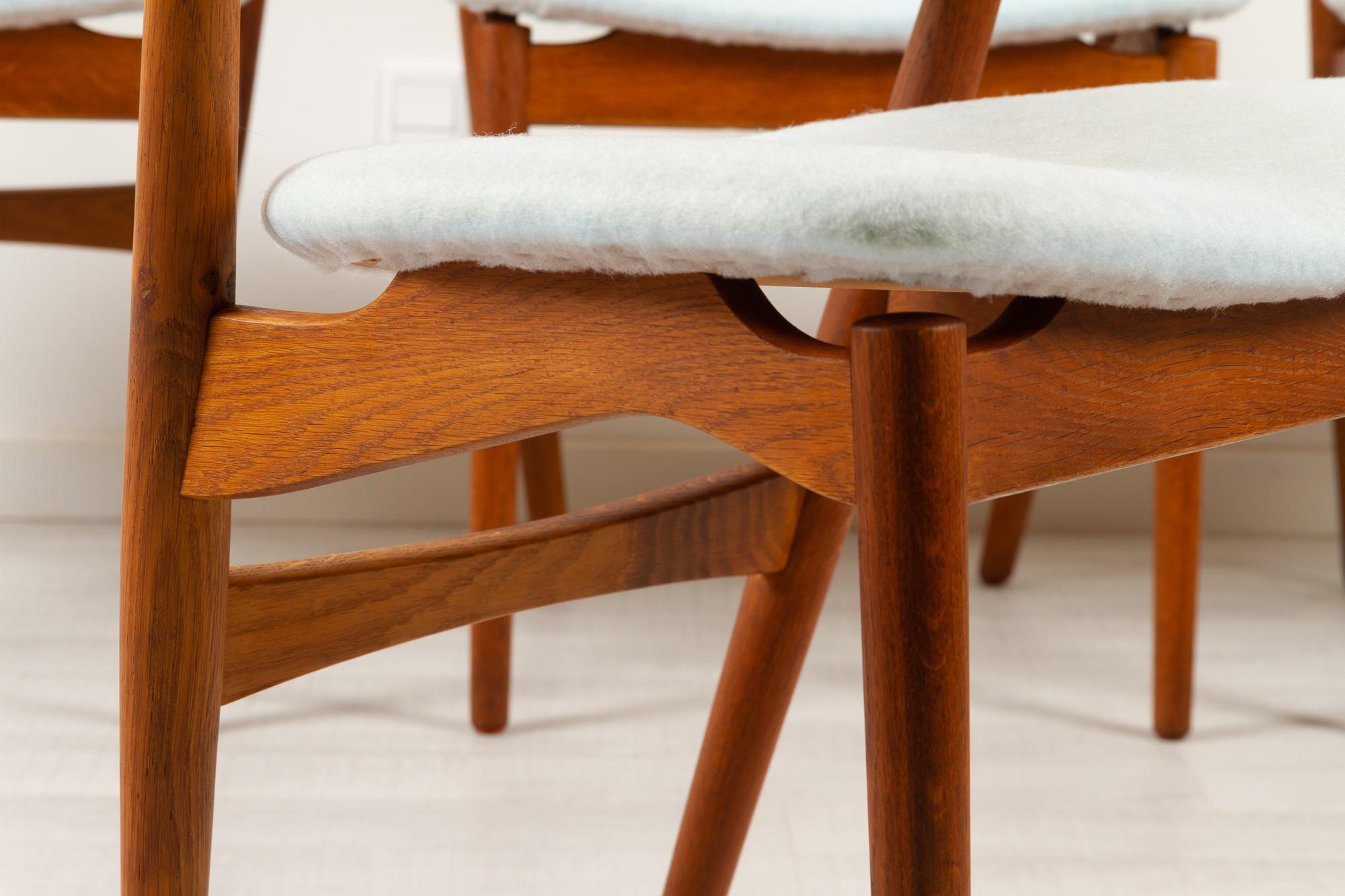 Vintage Danish Teak Dining Chairs No. 7 by Helge Sibast 1960s Set of 4 For Sale 7