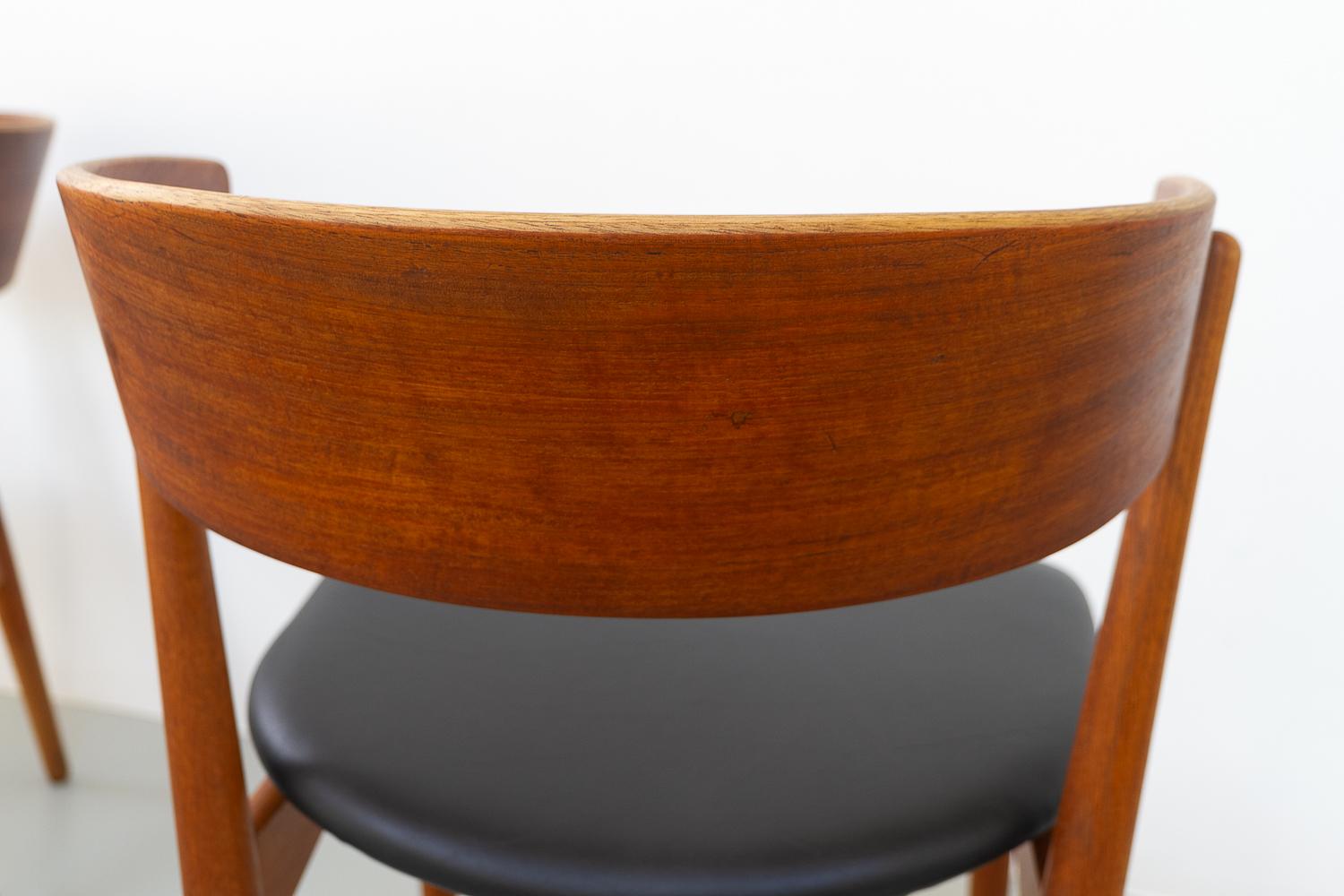 Chaises de salle à manger danoises n° 7 par Helge Sibast, années 1960, lot de 4 en vente 11