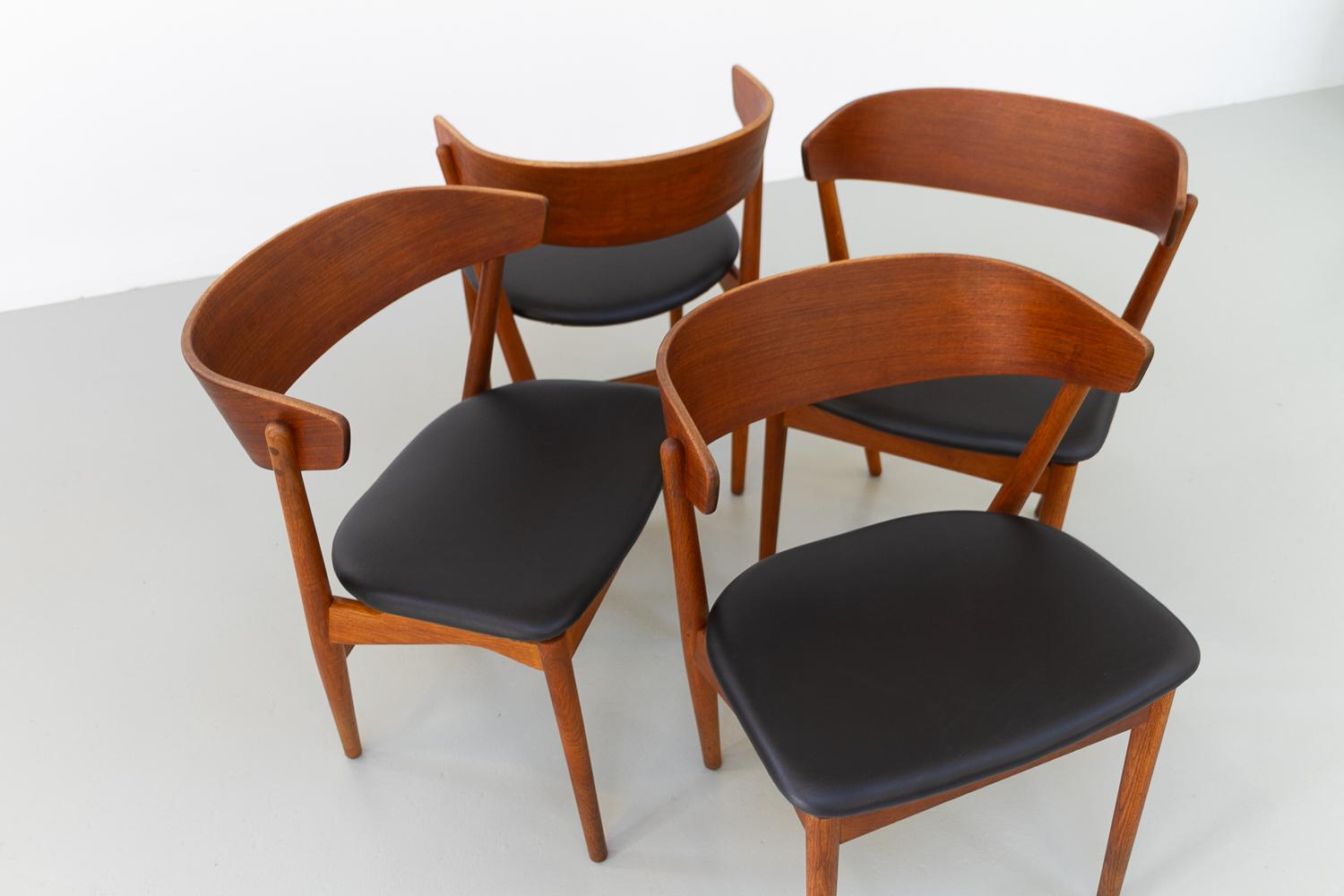 Chaises de salle à manger danoises n° 7 par Helge Sibast, années 1960, lot de 4 en vente 13