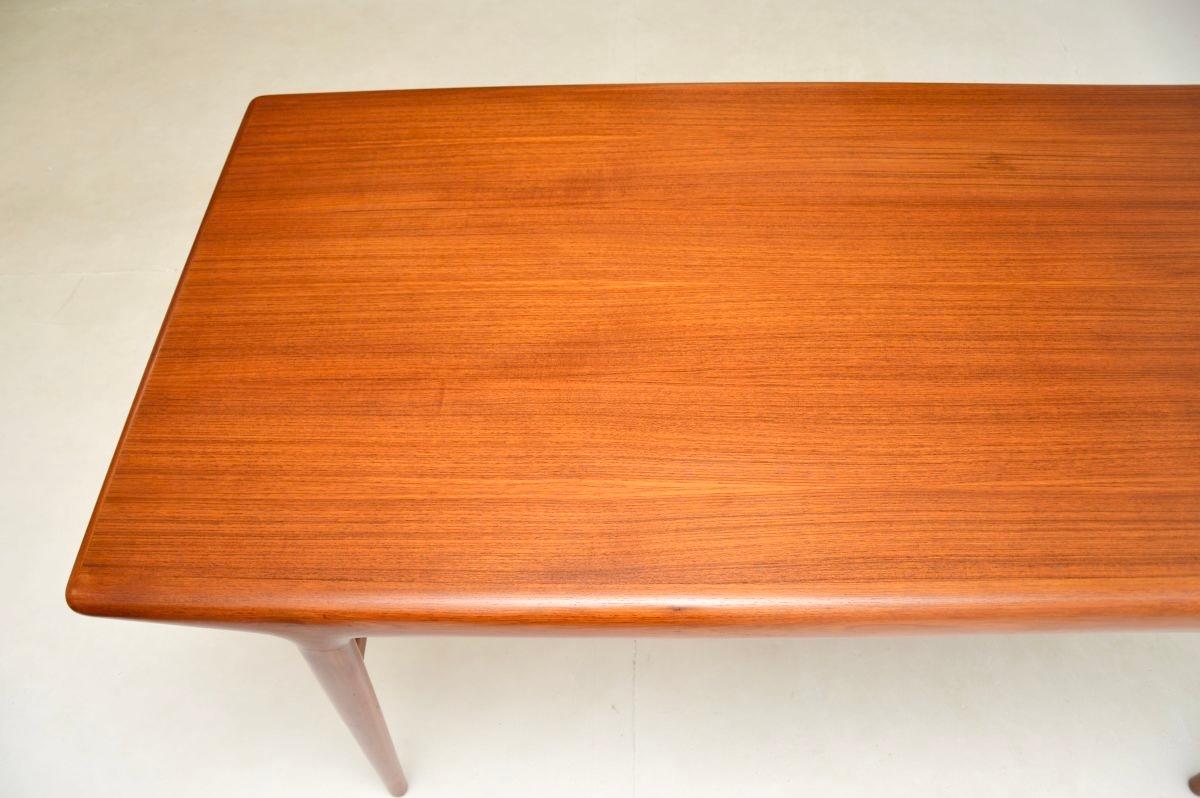 Mid-20th Century Vintage Danish Teak Dining Table / Desk by Niels Moller For Sale