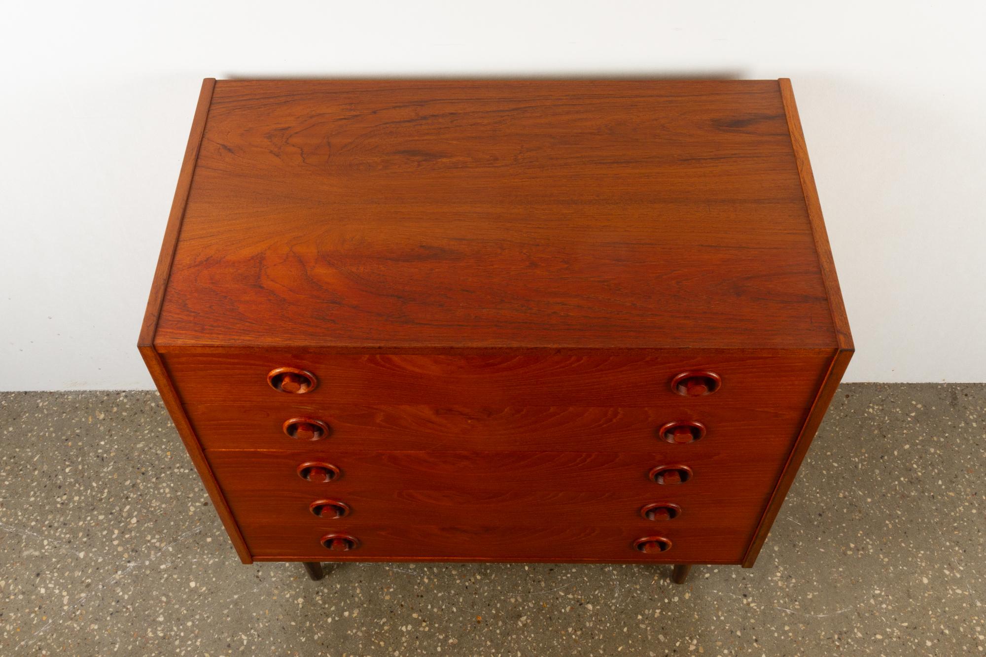 Vintage Danish Teak Dresser, 1960s In Good Condition In Asaa, DK
