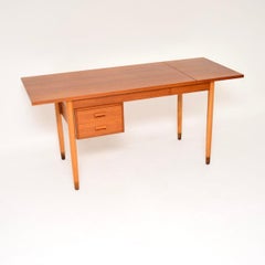 Vintage Danish Teak Drop Leaf Desk by Borge Mogensen