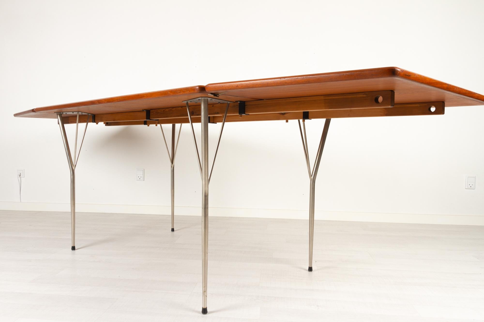 Vintage Danish Teak Drop Leaf Dining Table, 1950s For Sale 3